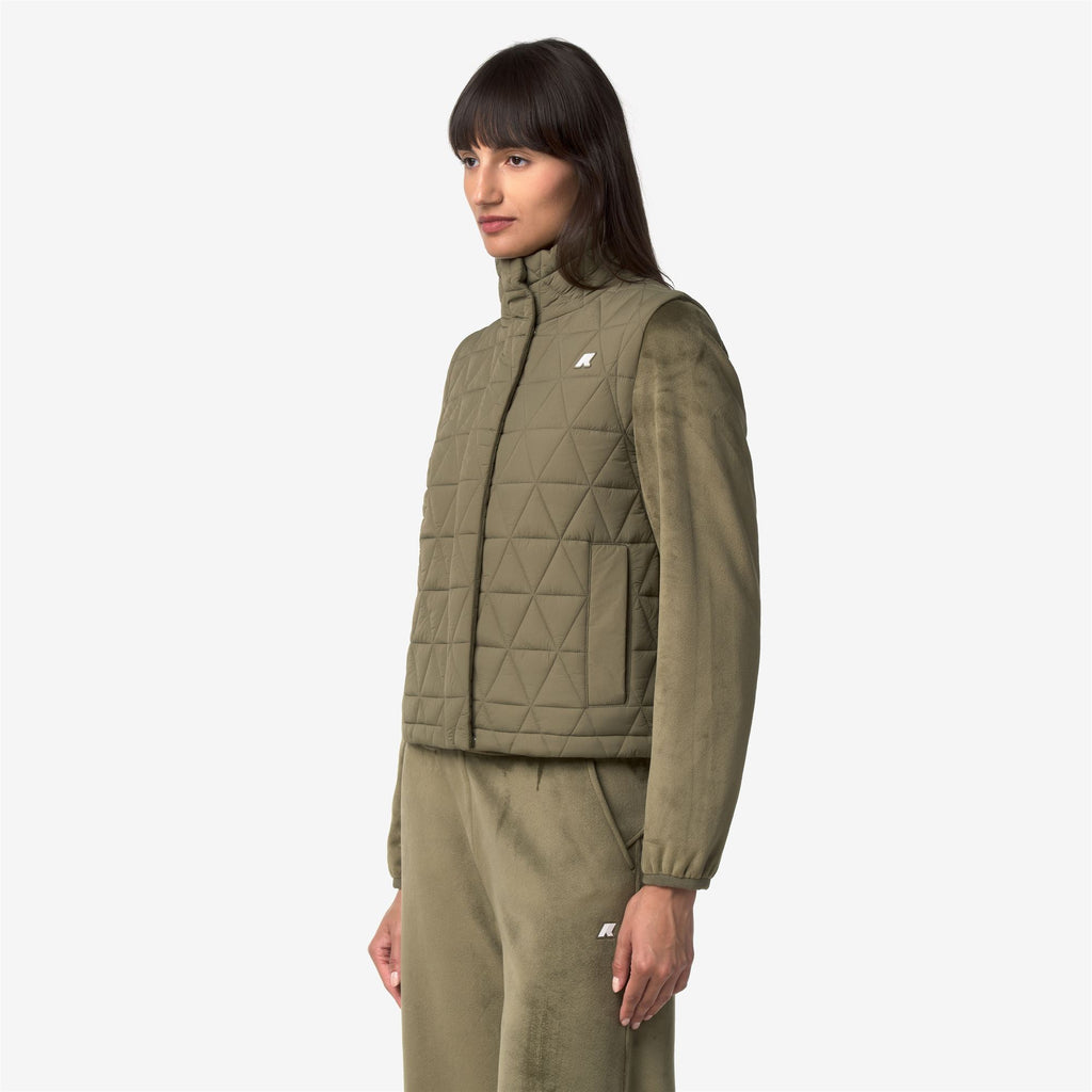 Jackets_Woman_SATINE DIAMOND QUILTED WARM_Vest_Green Army - Commercial 5