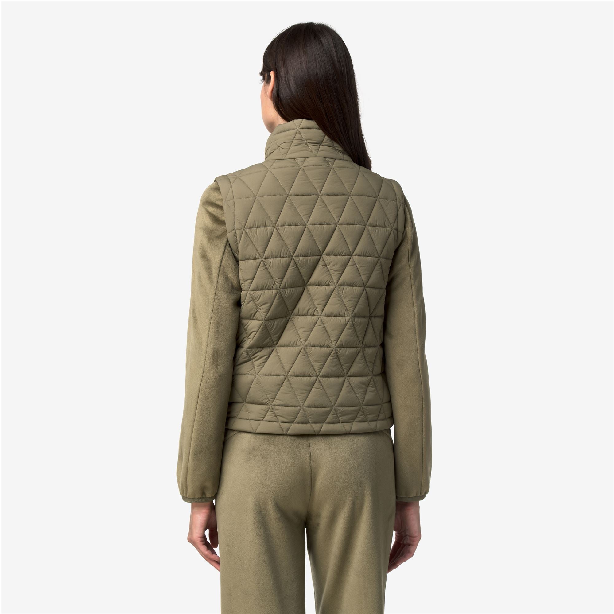 Jackets_Woman_SATINE DIAMOND QUILTED WARM_Vest_Green Army - Commercial 6