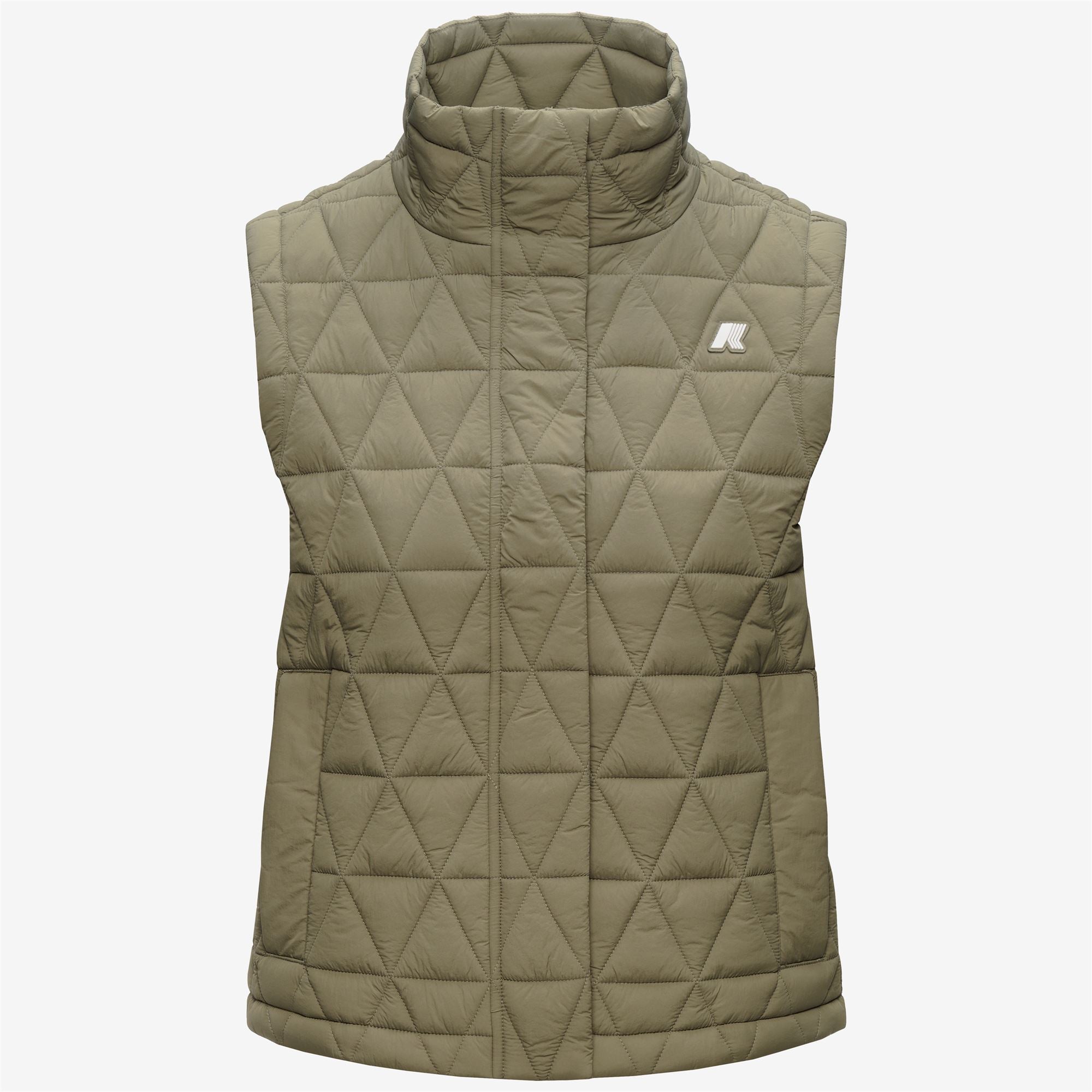 Jackets_Woman_SATINE DIAMOND QUILTED WARM_Vest_Green Army - Commercial 1