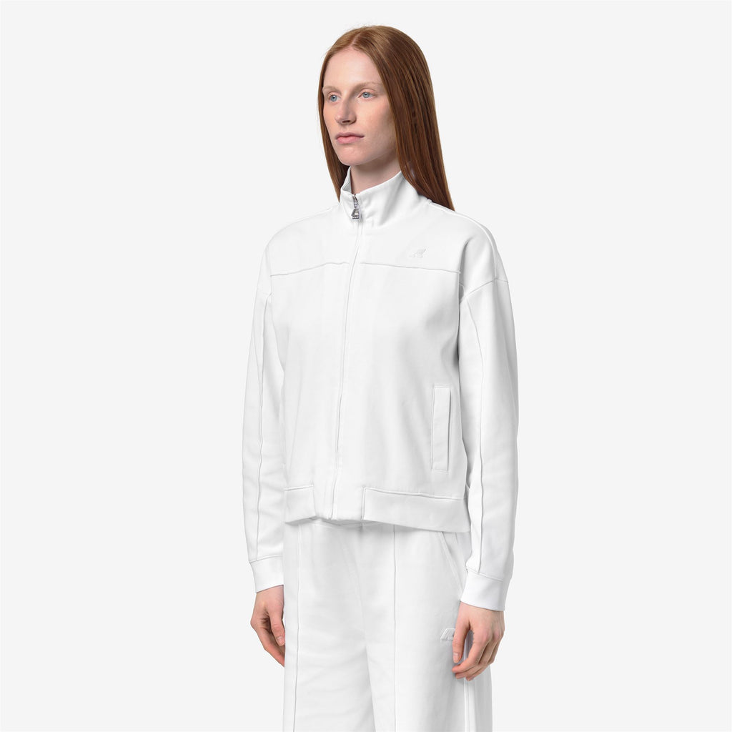 Fleece_Woman_ARVINNE INTERLOCK_Jacket_White - White - Commercial 5