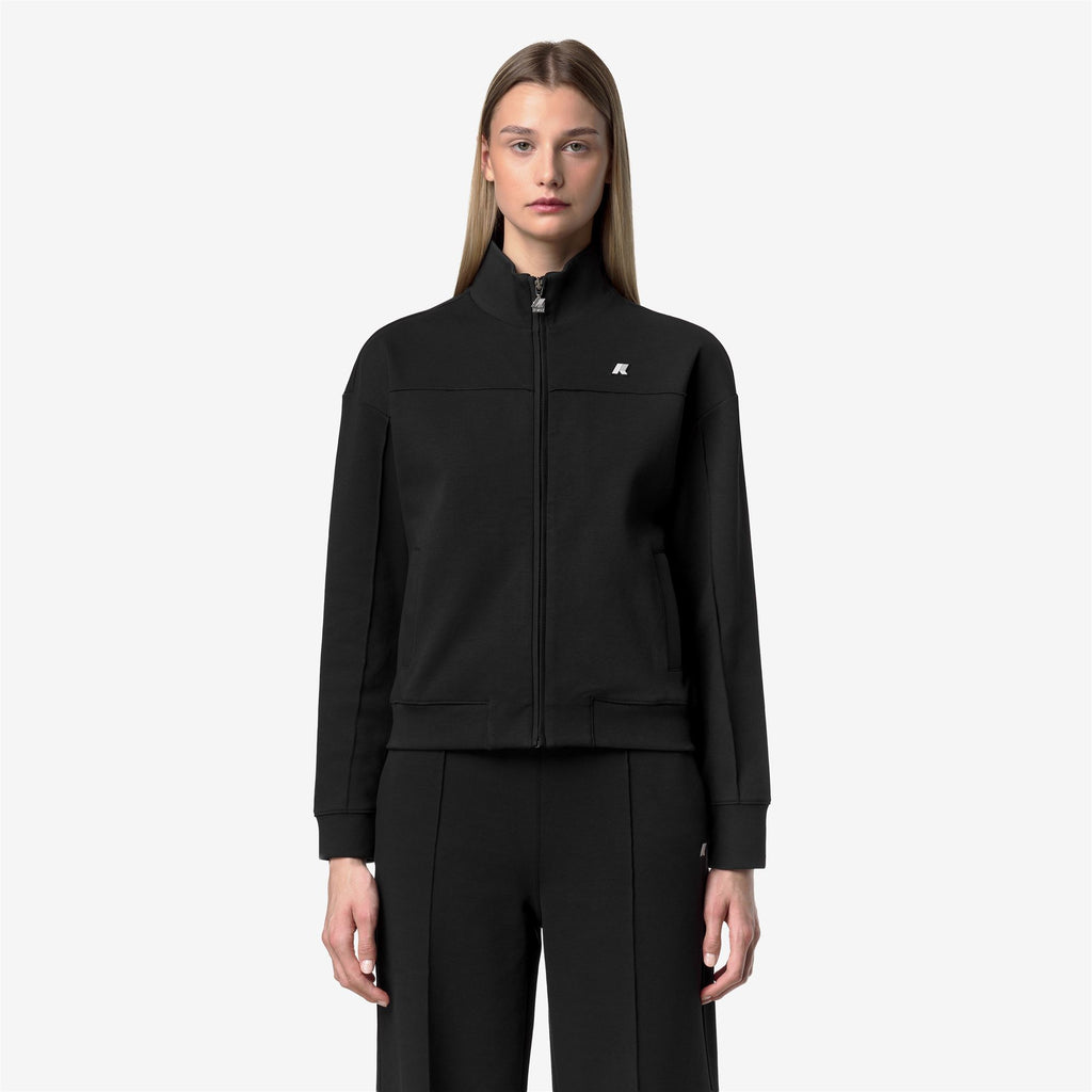 Fleece_Woman_ARVINNE INTERLOCK_Jacket_Black Pure - Black Pure - Commercial 4