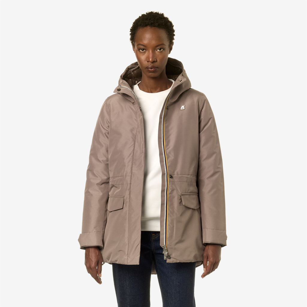 Jackets_Woman_ANNETTE THERMO HEAVY_3/4 Length_Beige T-Brown M - Commercial 4