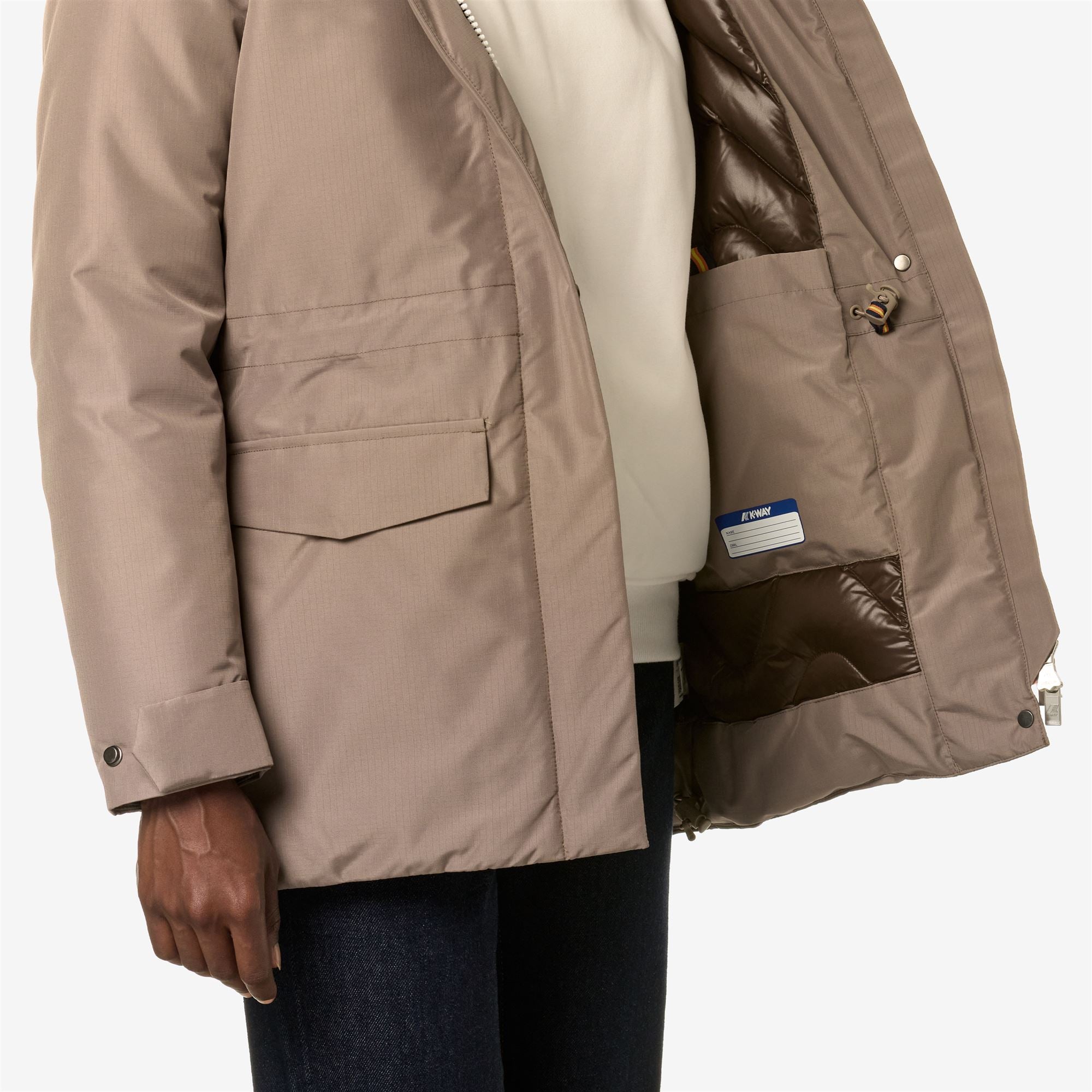Jackets_Woman_ANNETTE THERMO HEAVY_3/4 Length_Beige T-Brown M - Commercial 7