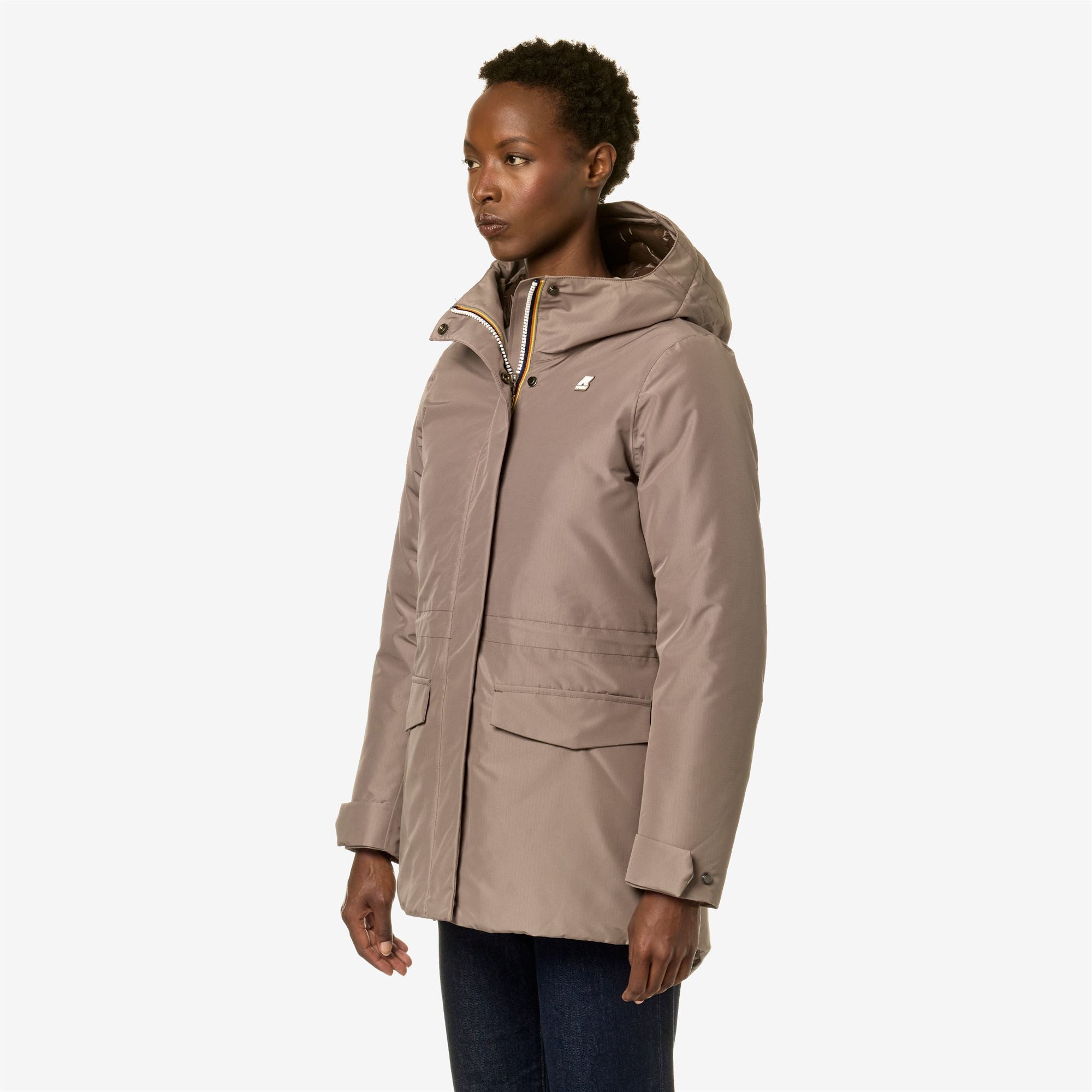 Jackets_Woman_ANNETTE THERMO HEAVY_3/4 Length_Beige T-Brown M - Commercial 5