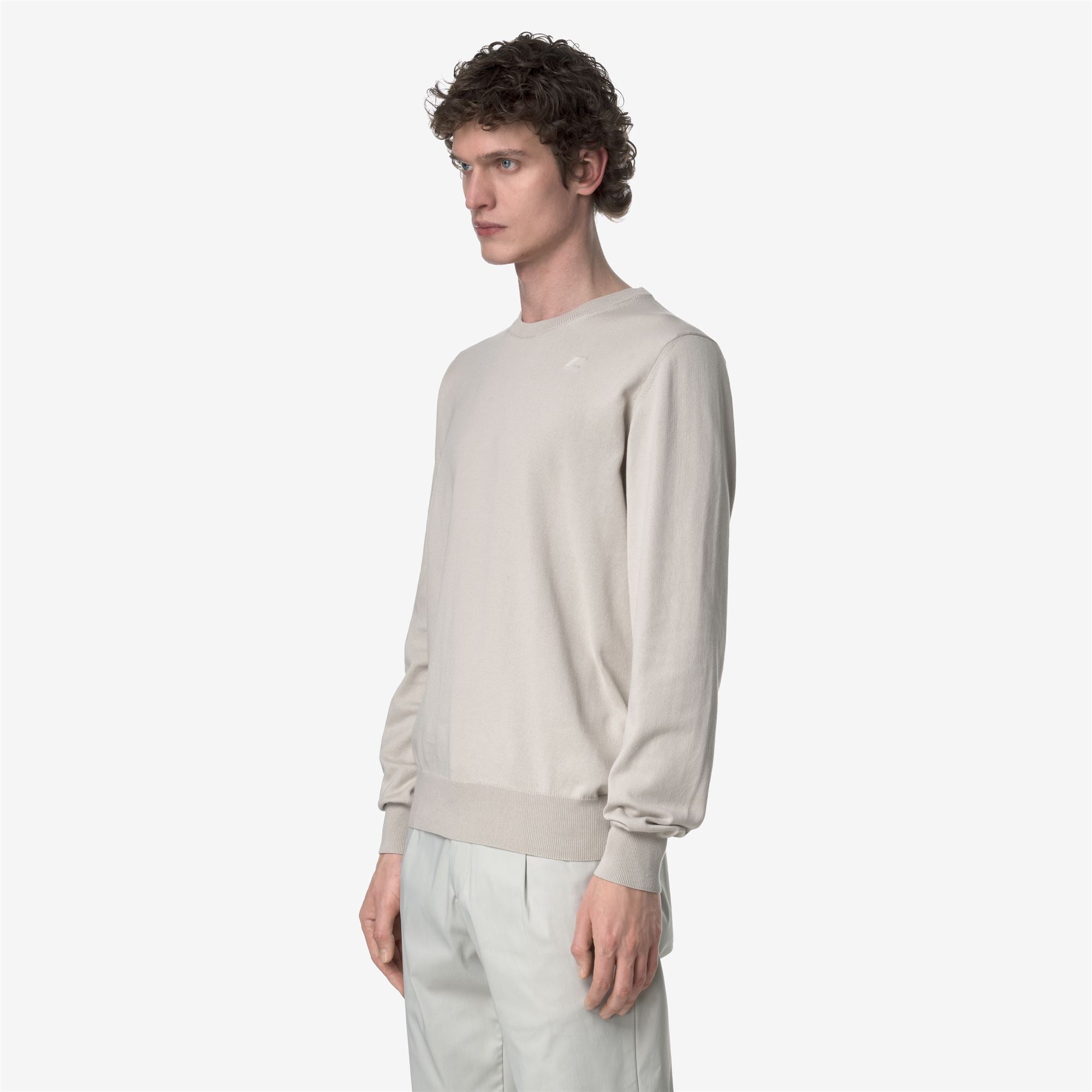 Knitwear_MAN_SEBASTIEN COTTON PS_Pull Over_BEIGE LT - Commercial 5