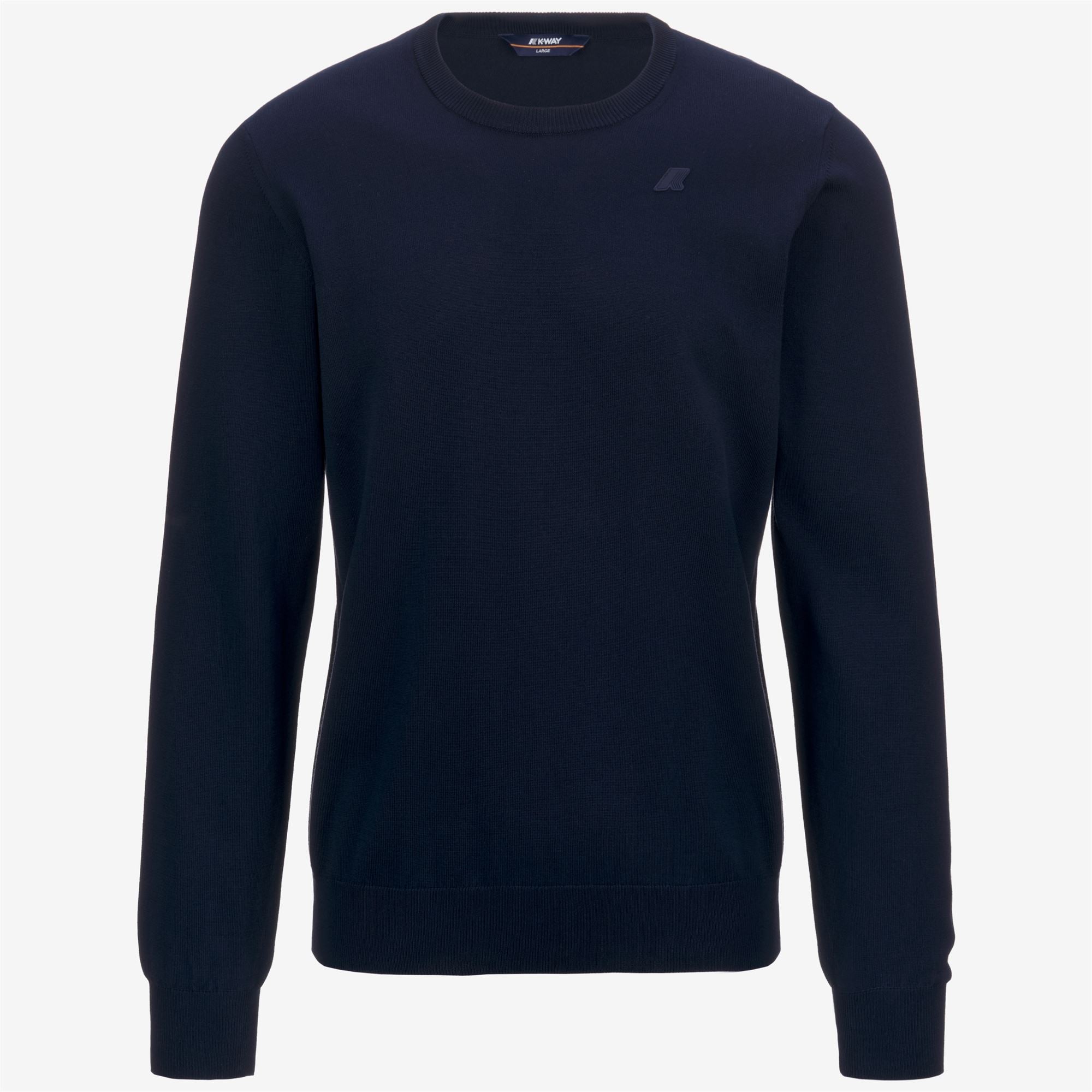 Knitwear_MAN_SEBASTIEN COTTON PS_Pull Over_Blue Depth - Commercial 1