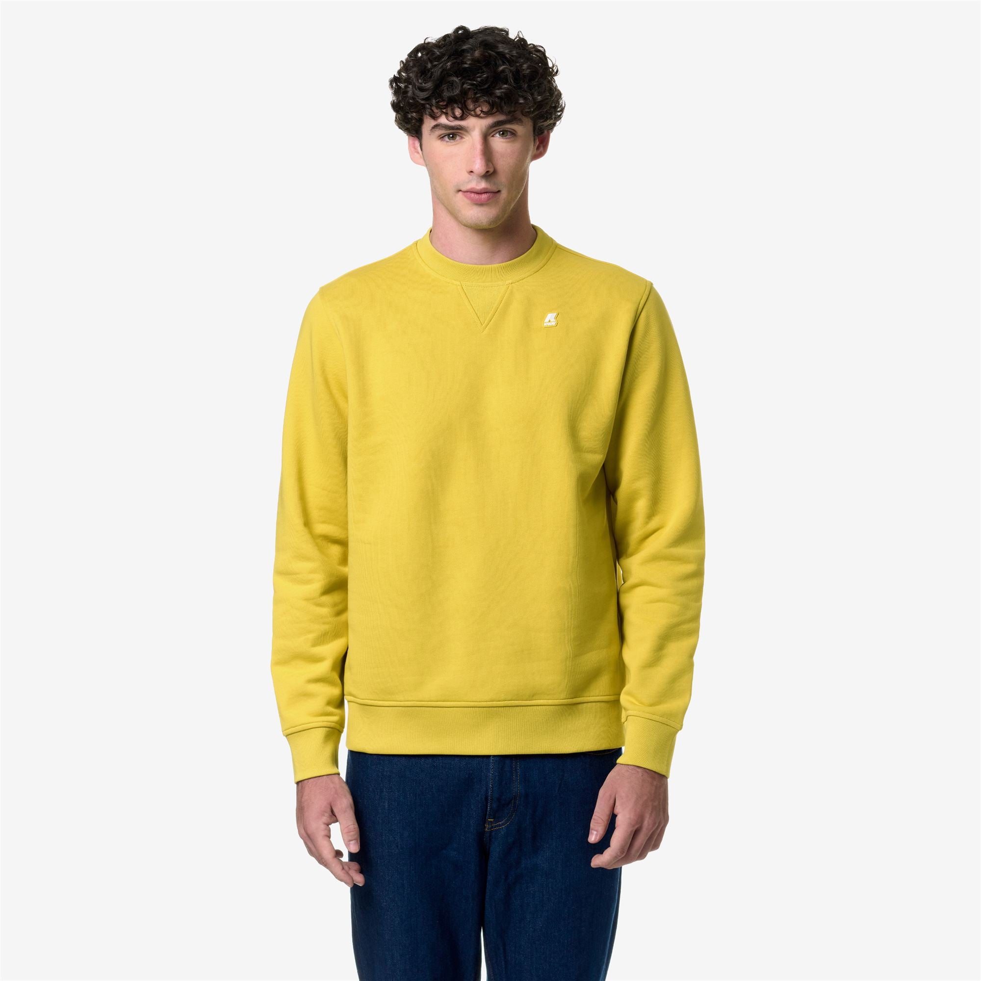 Fleece_Man_BAPTISTE_Jumper_Yellow Zafferano - Commercial 4