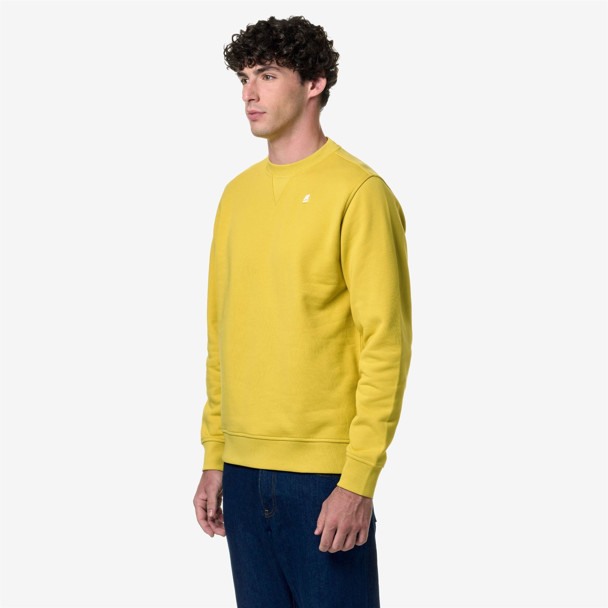 Fleece_Man_BAPTISTE_Jumper_Yellow Zafferano - Commercial 5