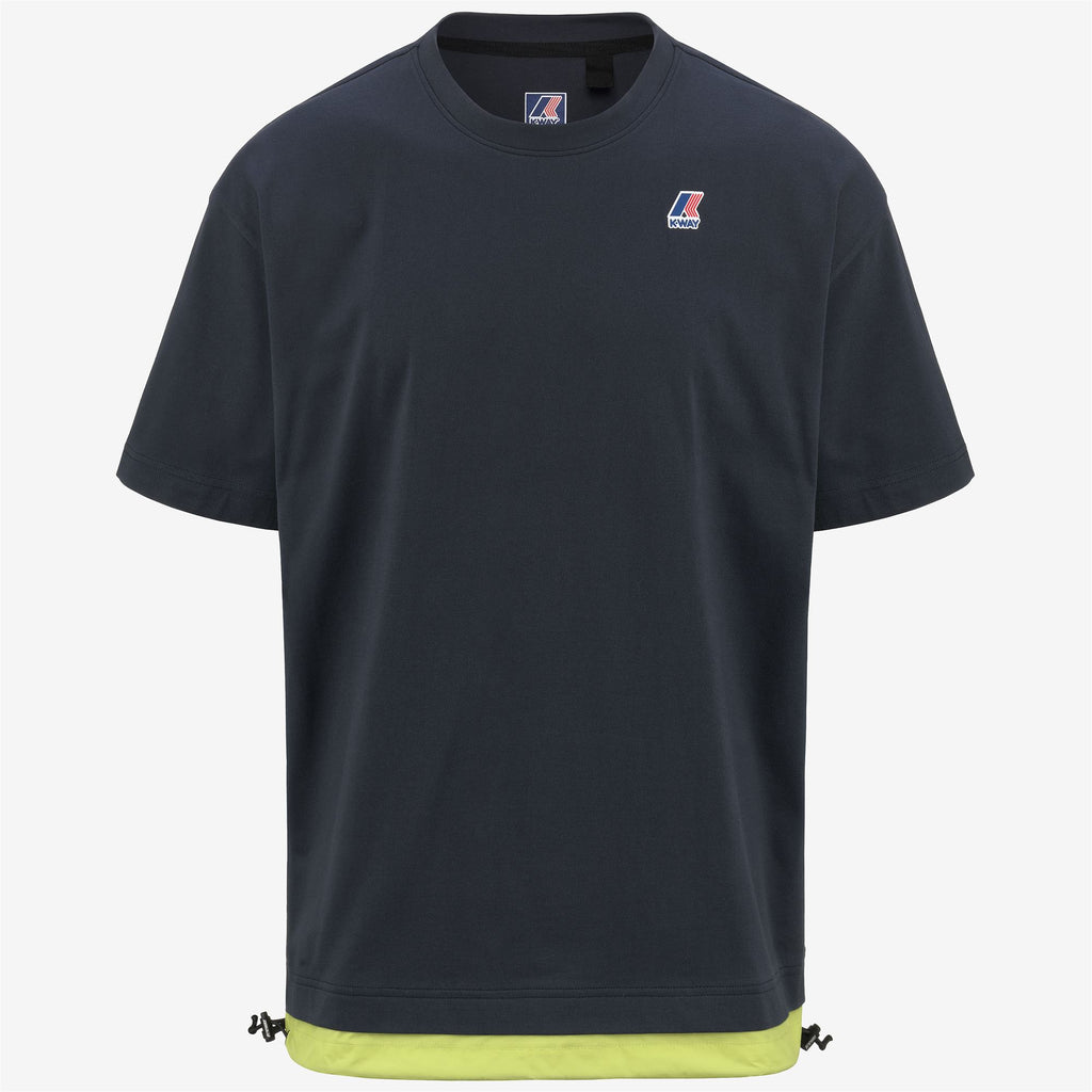 T-Shirts & Top_Unisex_LE VRAI SERILLE NYLON PC_T-Shirt_Blue Depth-Green Celery - Commercial 1