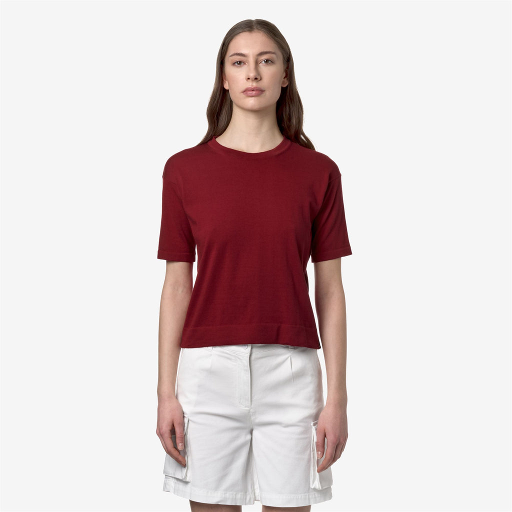 Knitwear_Woman_ESMER_Pull Over_Red Dk - Commercial 4