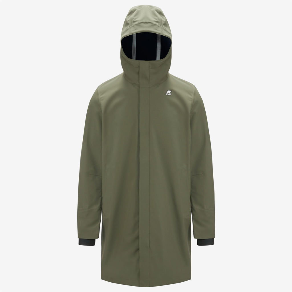 Jackets_Man_Thomas Bonded_Long_GREEN BLACKISH  - Blue Depth - Commercial 1