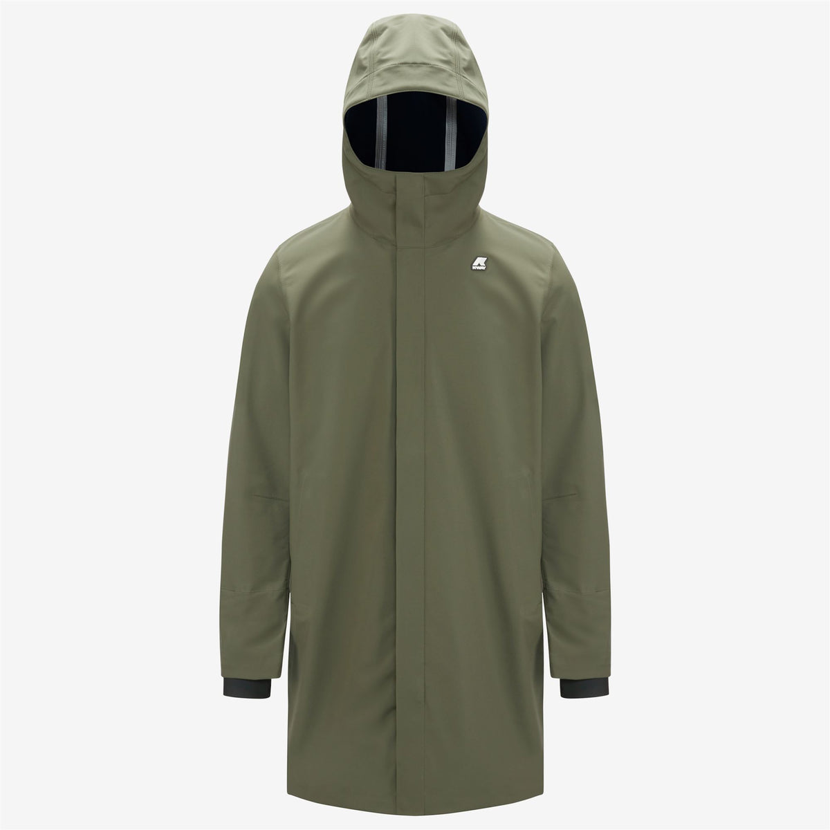 Jackets_Man_Thomas Bonded_Long_GREEN BLACKISH  - Blue Depth - Commercial 1