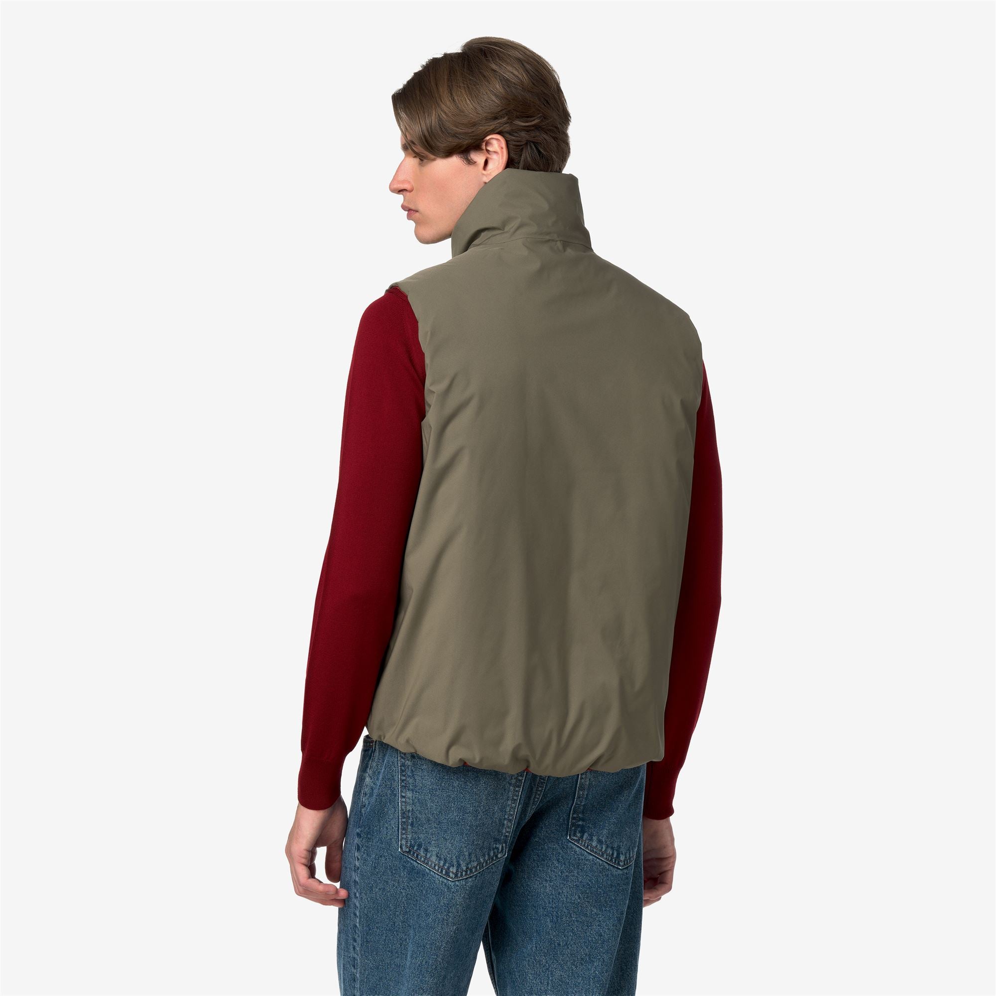 Jackets_Man_VALEN ST THERMO DOUBLE_Short_Green Army - Red Dk Chili - Commercial 6