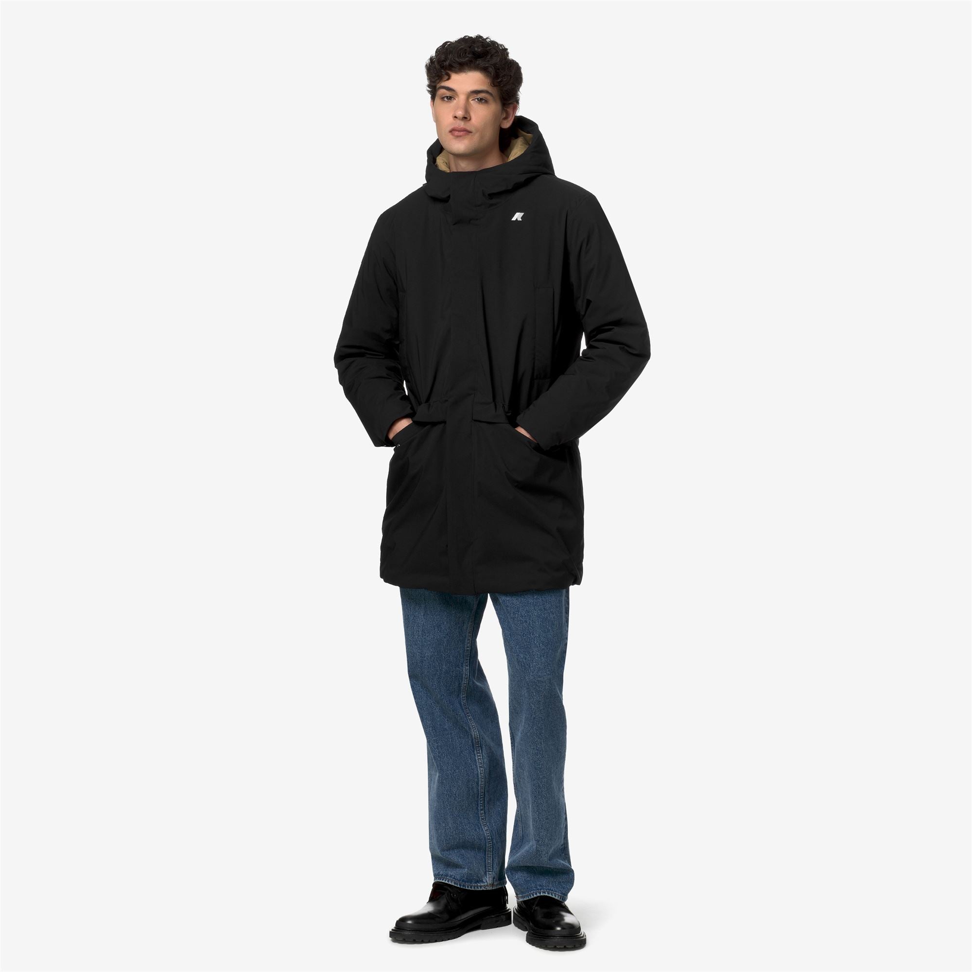 Jackets_Man_JARNO ST THERMO_3/4 Length_Black Pure - Beige Khaki - Commercial 7