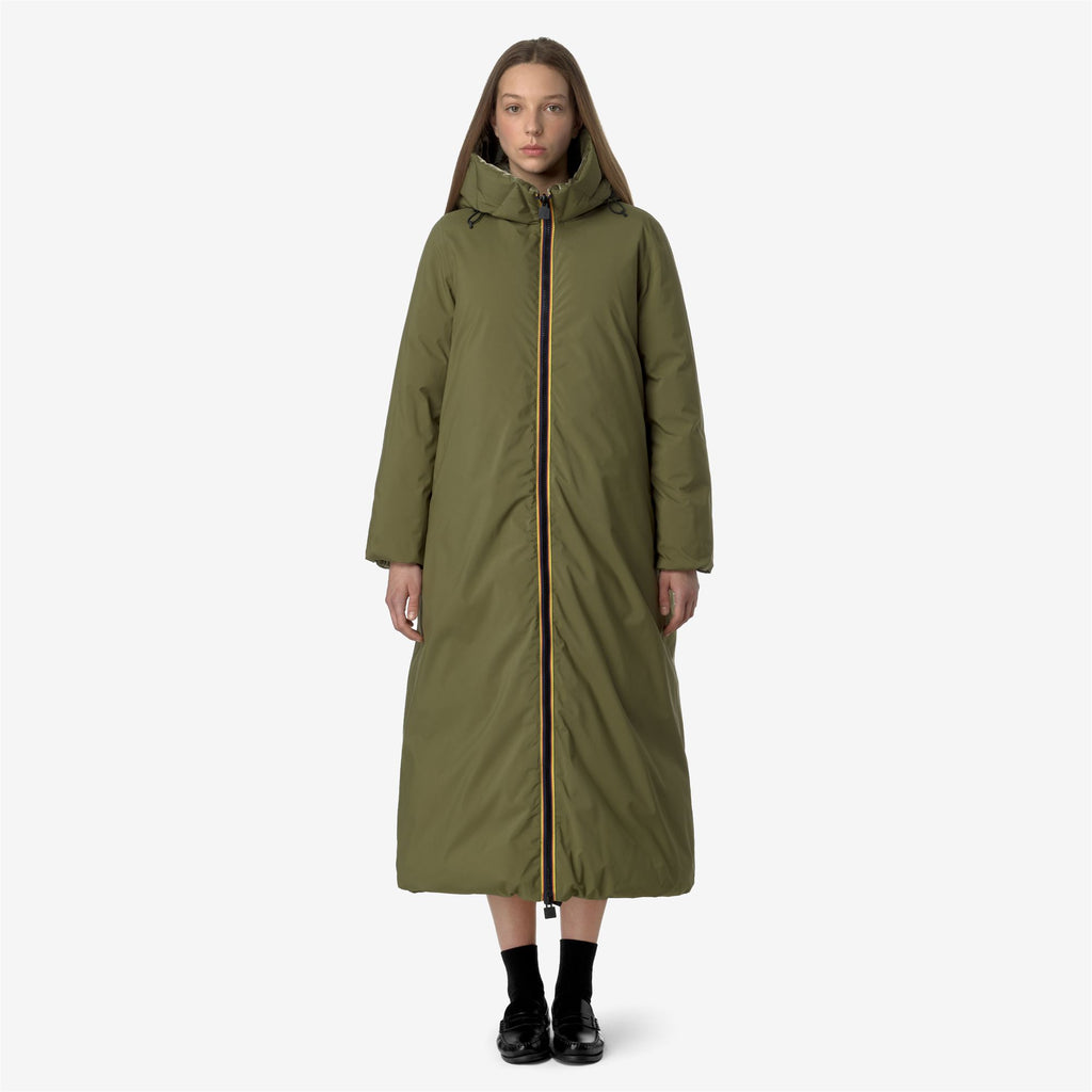 Jackets_WOMAN_ORLEN VELVET THERMO DOUBLE_Long_Green Winter - Commercial 7