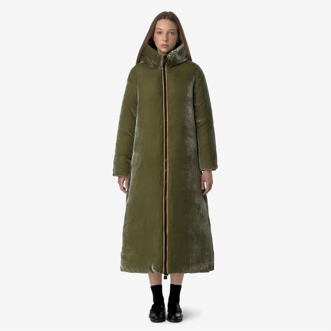 ORLEN VELVET THERMO REVERSIBLE - Jackets - Long - WOMAN - GREEN WINTER