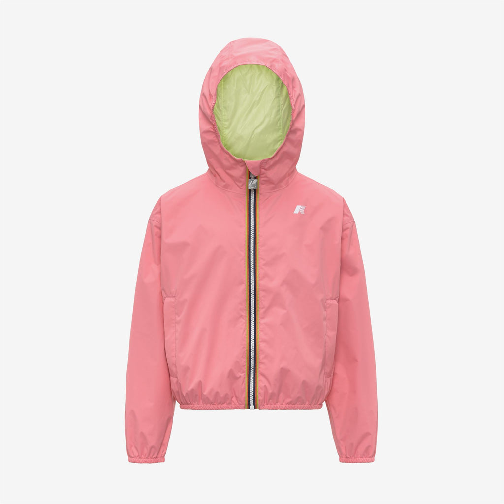 Jackets_Girl_P. LAURETTE PLUS.2 DOUBLE_Short_Pink Geranium - Yellow Lime - Commercial 1