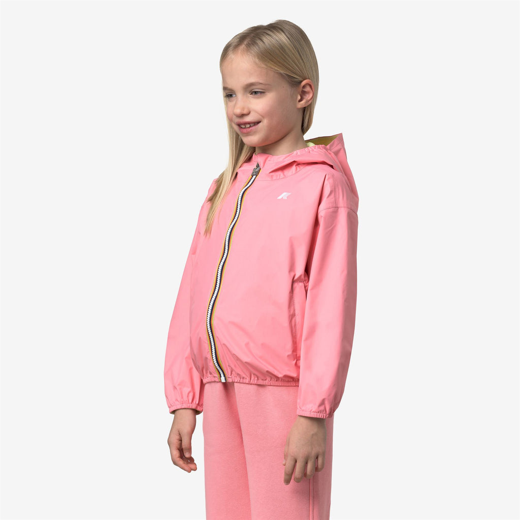Jackets_Girl_P. LAURETTE PLUS.2 DOUBLE_Short_Pink Geranium - Yellow Lime - Commercial 5