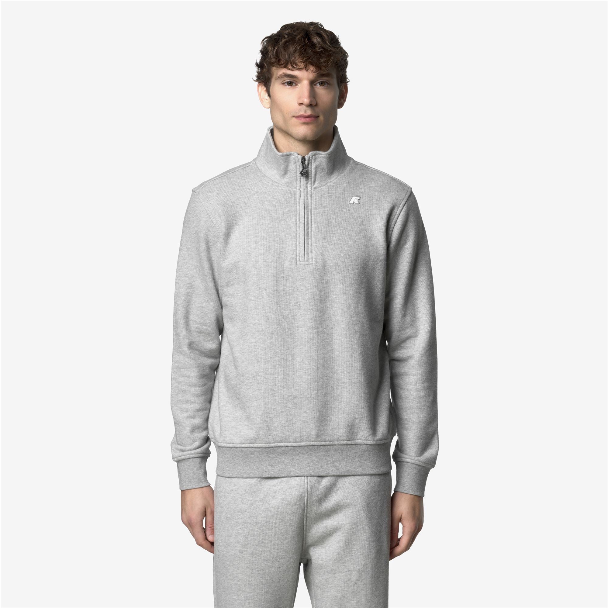 Fleece_MAN_FINNICK HEAVY FLEECE_Pull Over_GREY MEL - Commercial 4