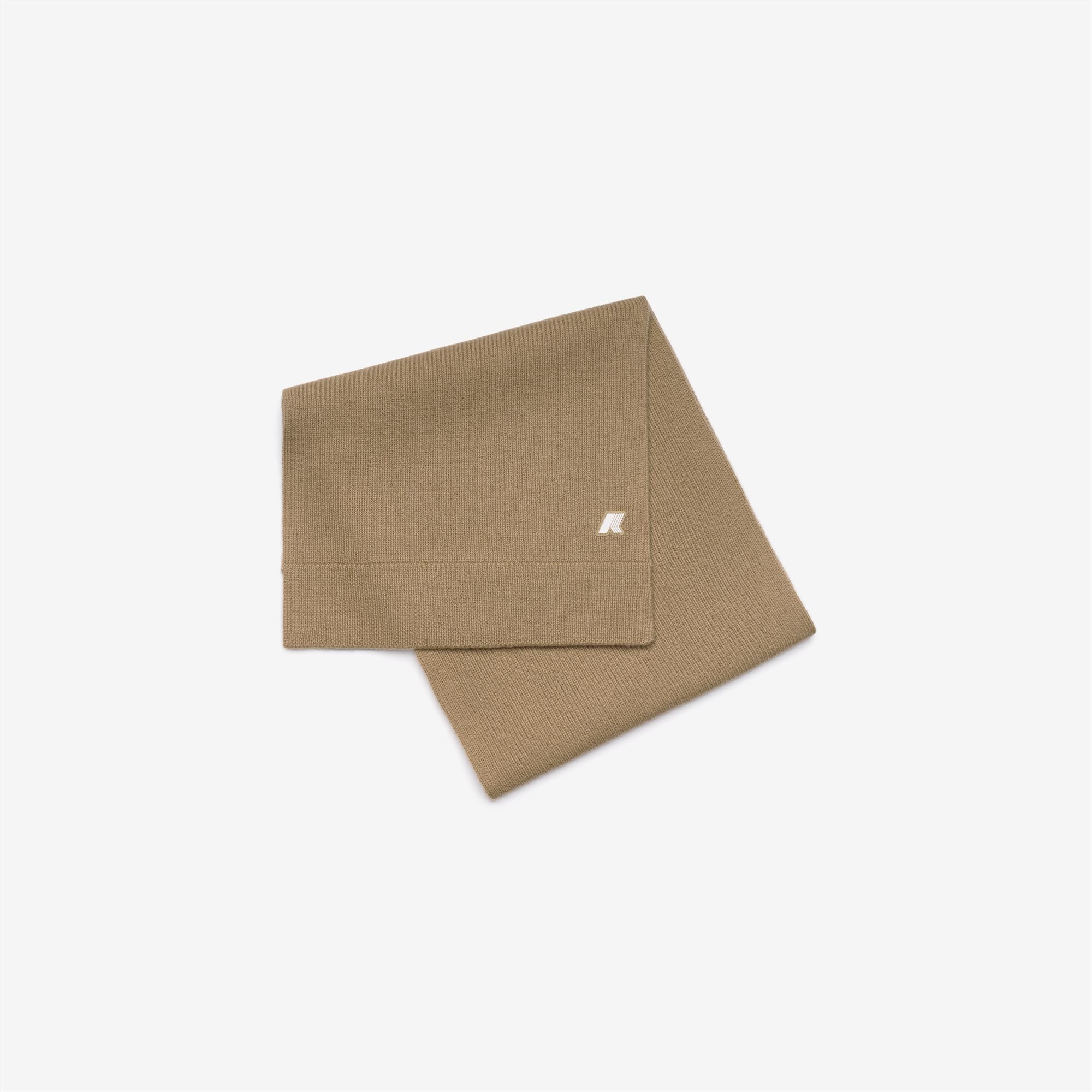 Scarves_Unisex_ETIENNE CARDIGAN STITCH WOOL_Scarf_Beige Khaki - Commercial 1
