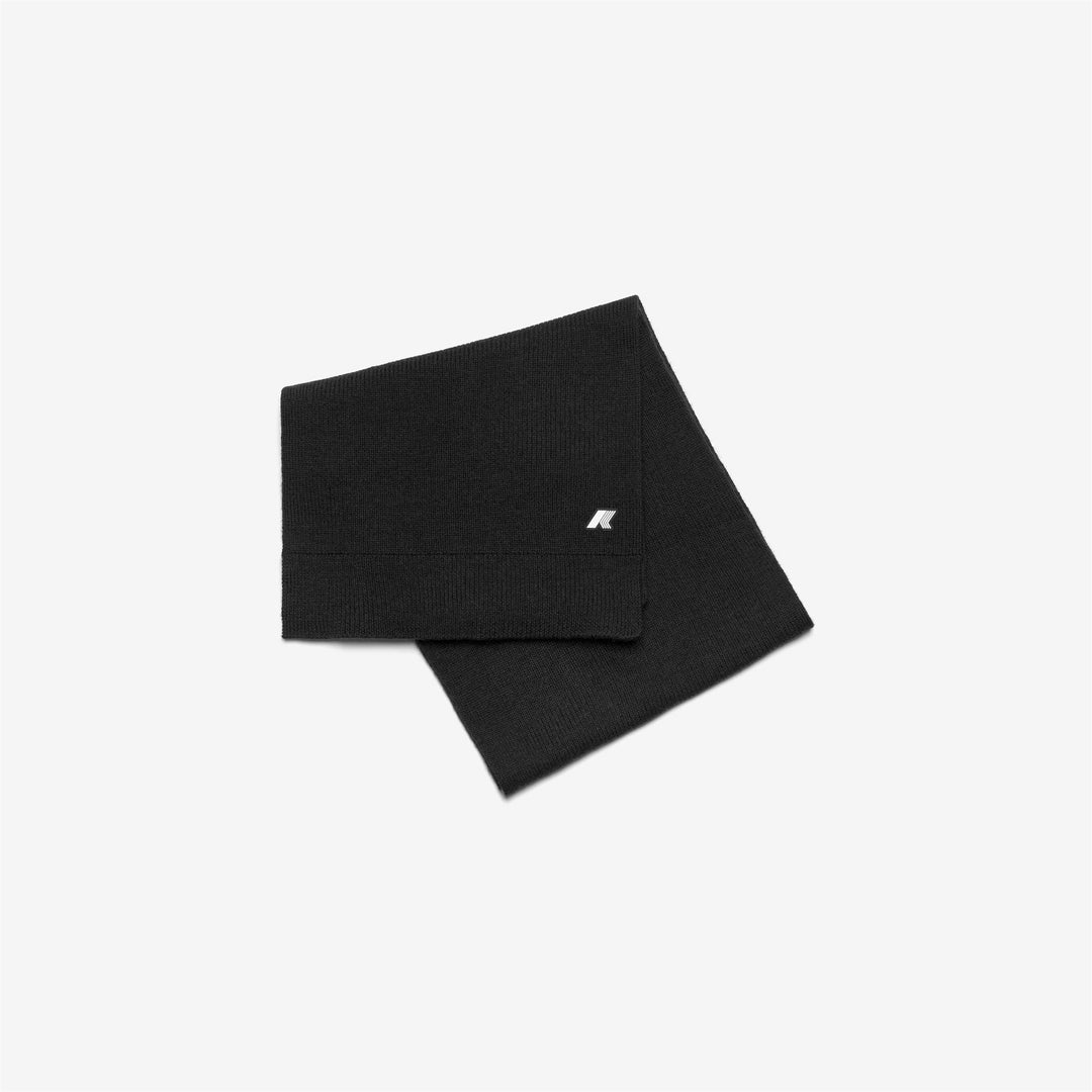 ETIENNE CARDIGAN STITCH WOOL - Scarves - SCARF - UNISEX - BLACK PURE MELANGE 01