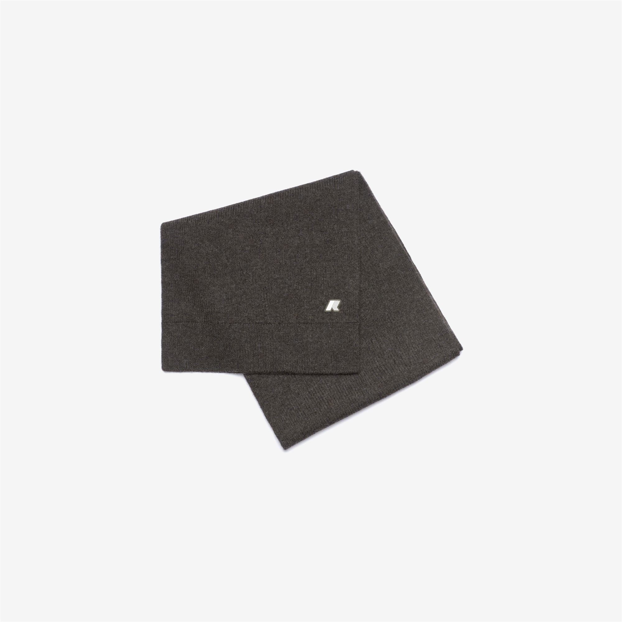 Scarves_UNISEX_ETIENNE CARDIGAN STITCH WOOL_Scarf_Black Olive Mel - Commercial 1