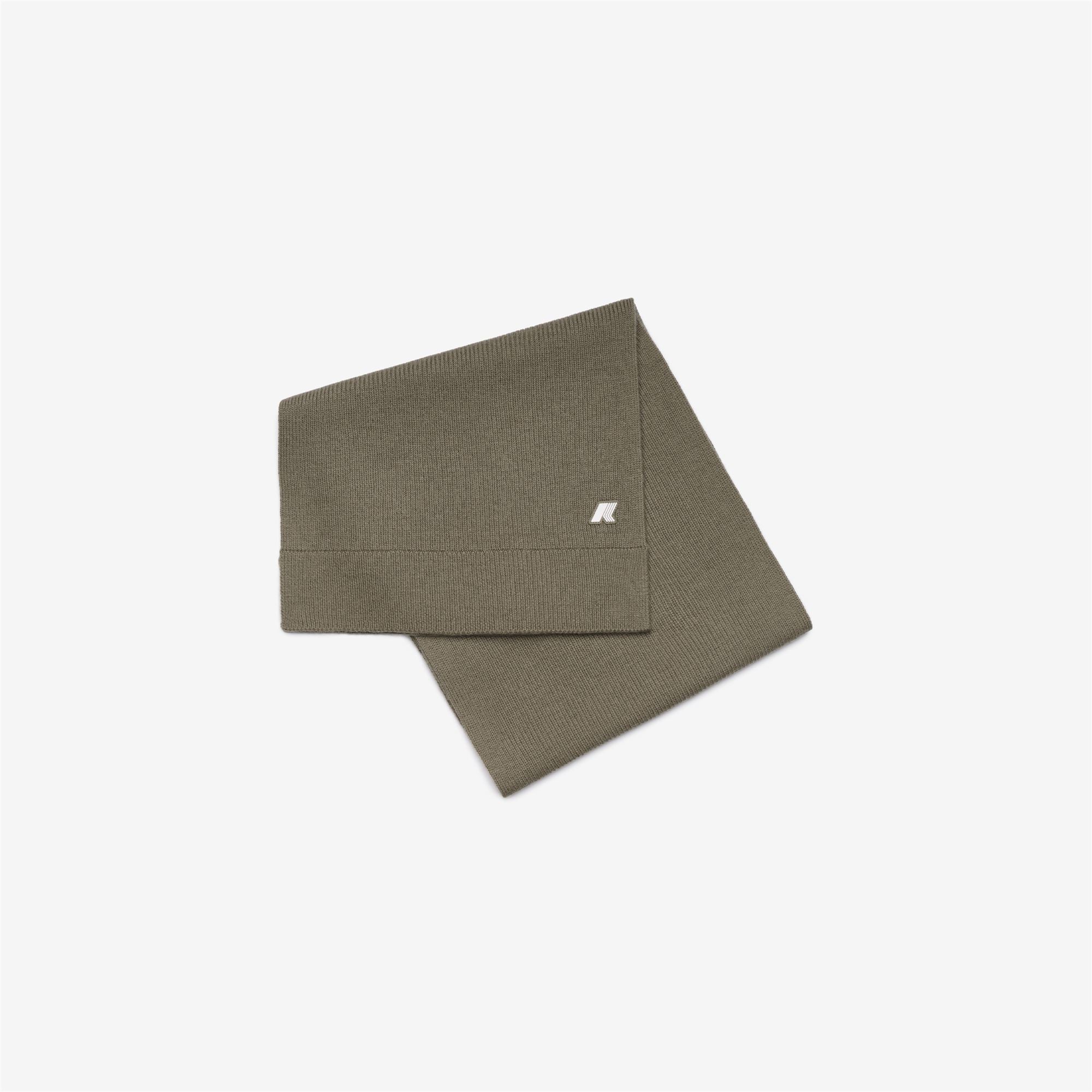 Scarves_Unisex_ETIENNE CARDIGAN STITCH WOOL_Scarf_Green Army - Commercial 1