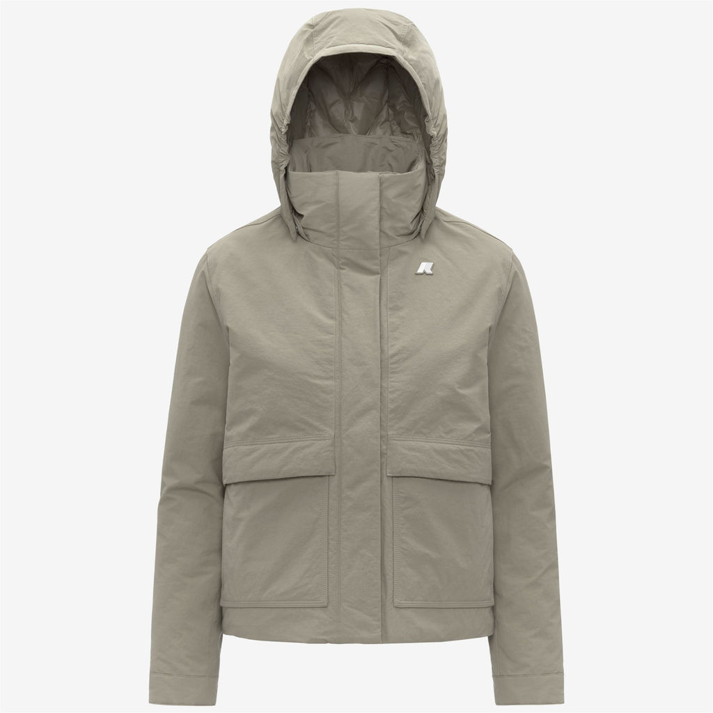 Jackets_WOMAN_KALI WARM COTTON NYLON_Short_Green Oak - Commercial 1