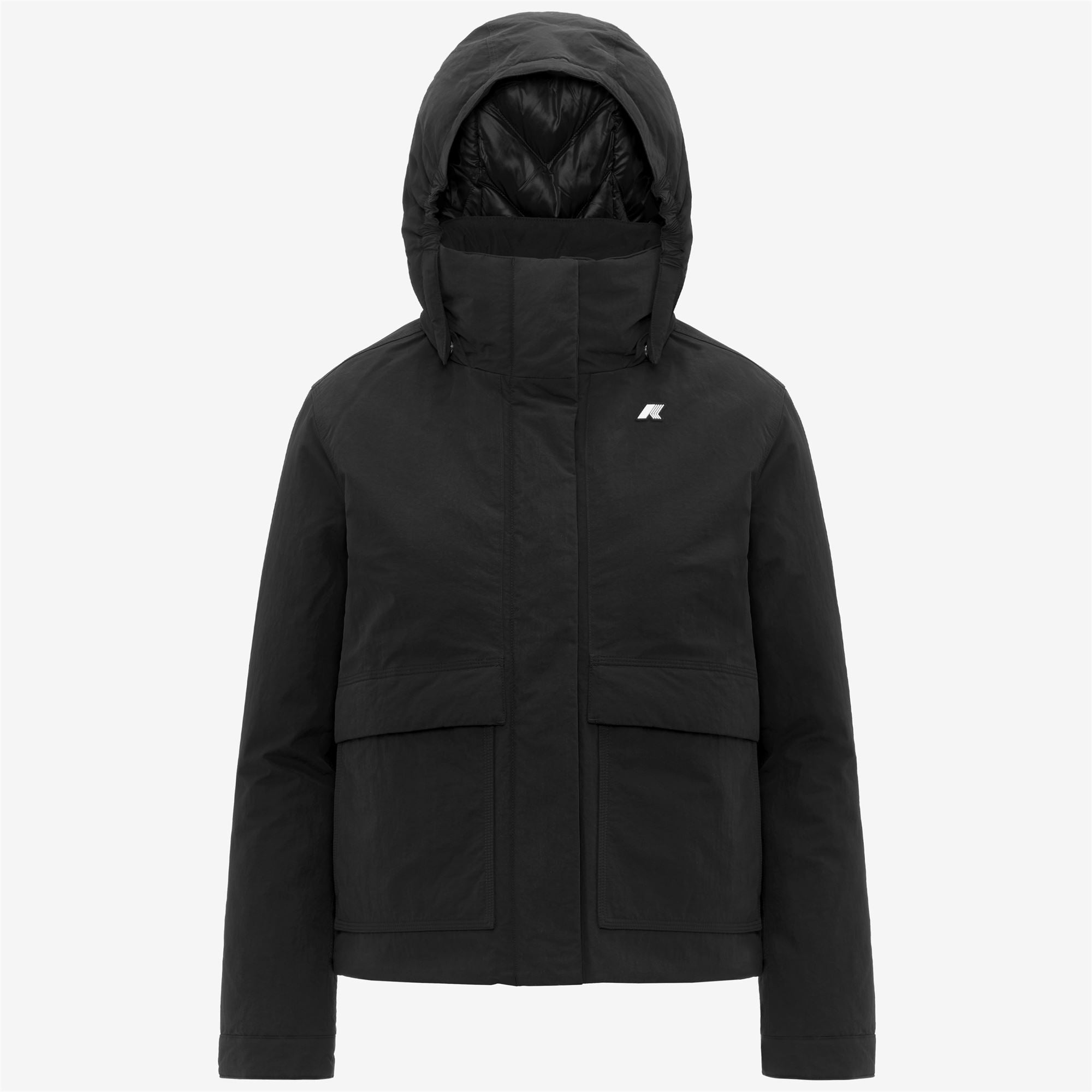 Jackets_WOMAN_KALI WARM COTTON NYLON_Short_Black Pure - Black Pure - Commercial 1