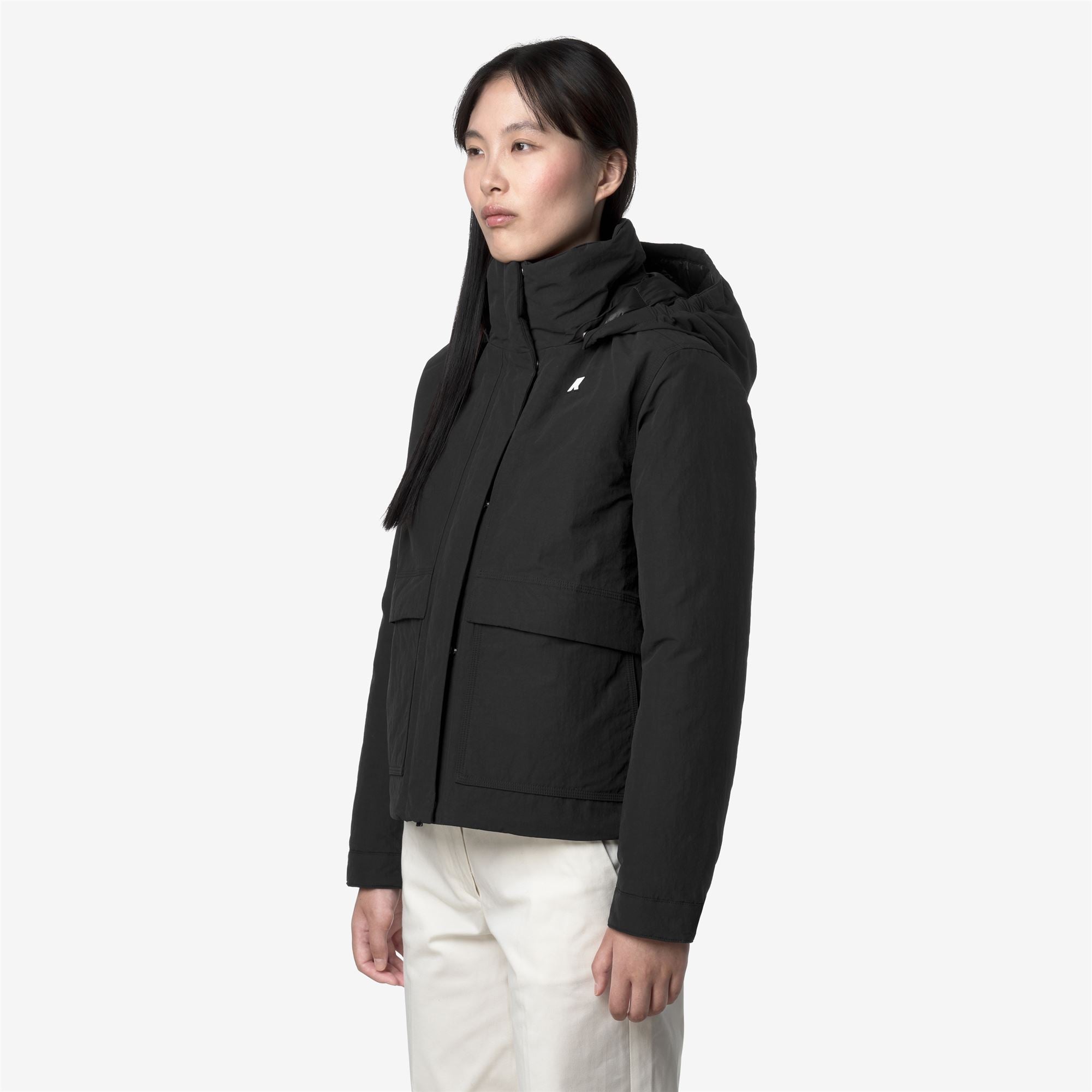 Jackets_WOMAN_KALI WARM COTTON NYLON_Short_Black Pure - Black Pure - Commercial 5
