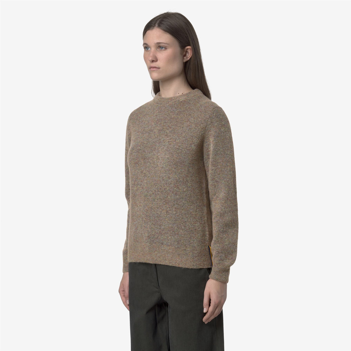 Knitwear_WOMAN_CLARISSE WOOL STRETCH_Pull Over_Pink Dust Mix - Commercial 5