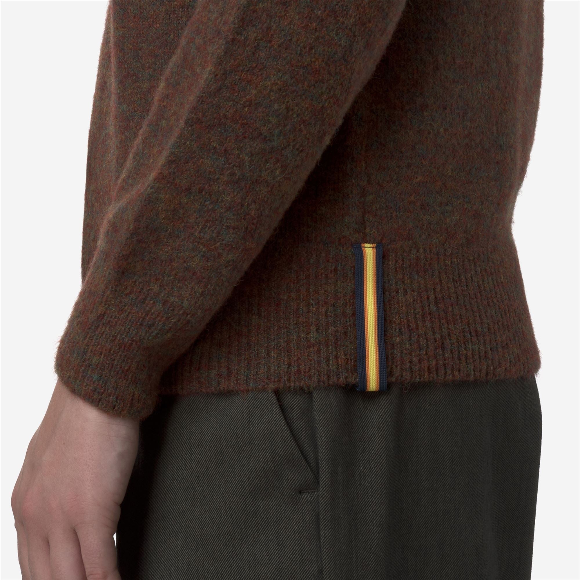 Knitwear_WOMAN_CLARISSE WOOL STRETCH_Pull Over_Brown Coffee Mix - Commercial 7