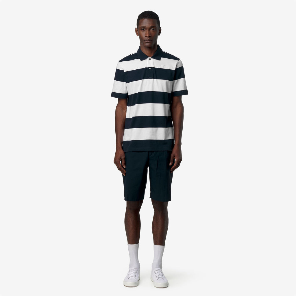 Polo Shirts_Man_LAYO-MID JERSEY YARN DYED_Polo_White - Blue Depth - Commercial 4