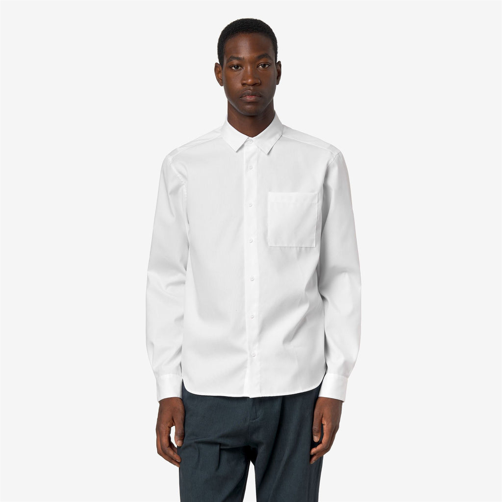 Shirts_Man_DAMIR OXFORD NON IRON_Shirt_White - White - Commercial 4