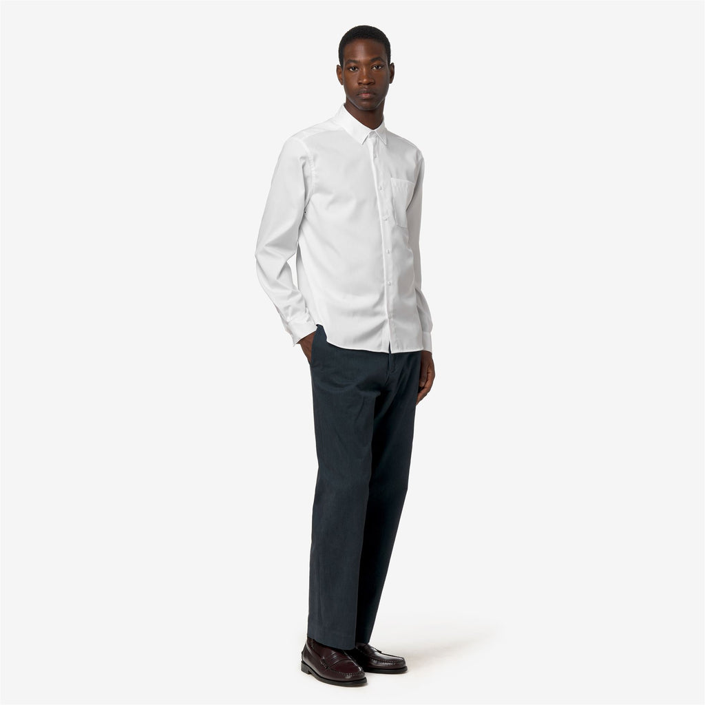 Shirts_Man_DAMIR OXFORD NON IRON_Shirt_White - White - Commercial 7