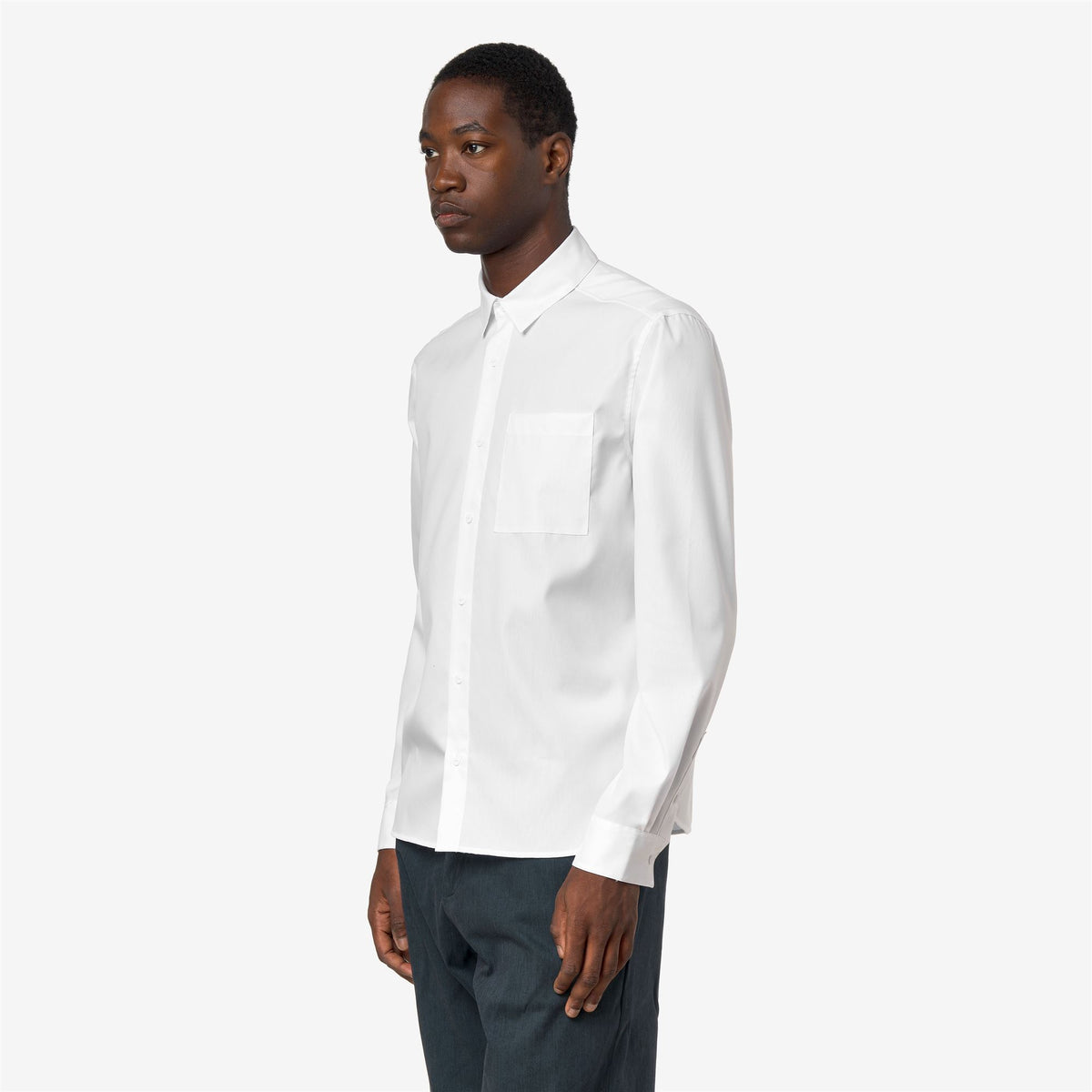 Shirts_Man_DAMIR OXFORD NON IRON_Shirt_White - White - Commercial 5