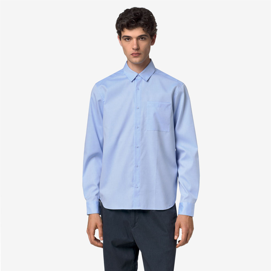 Shirts_Man_DAMIR OXFORD NON IRON_Shirt_Blue Sub - Commercial 4