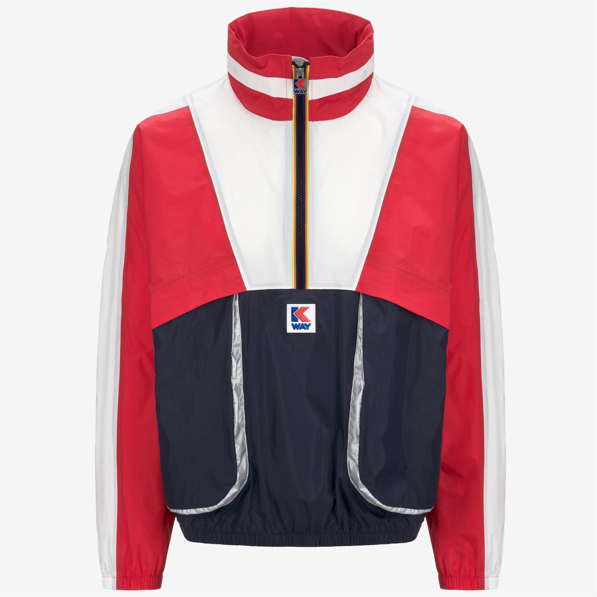 Jackets_UNISEX_7002 HALF ZIP_Short_BLUE RED WHITE - Commercial 1