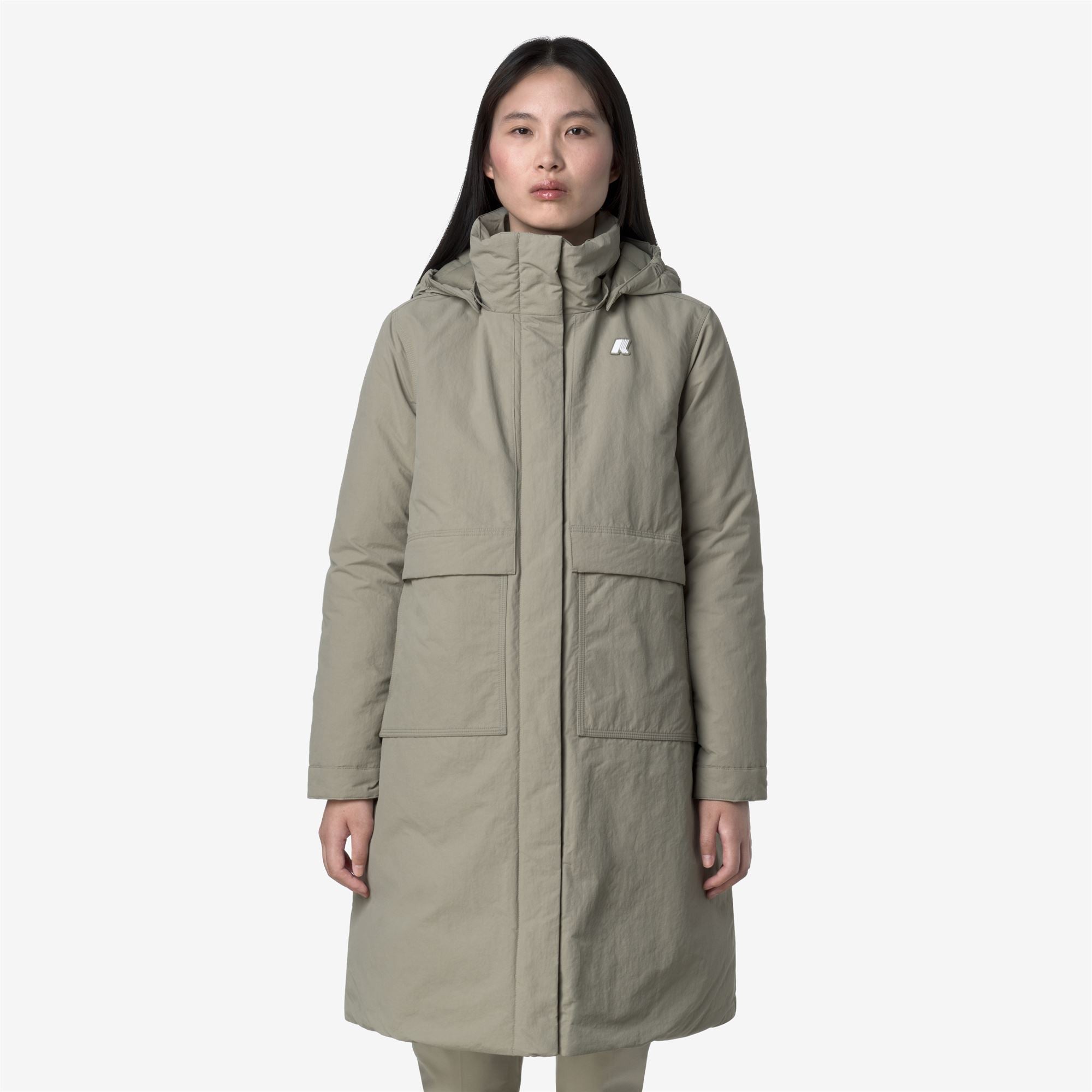 Jackets_WOMAN_KALISHA WARM COTTON NYLON_Long_Green Oak - Commercial 4