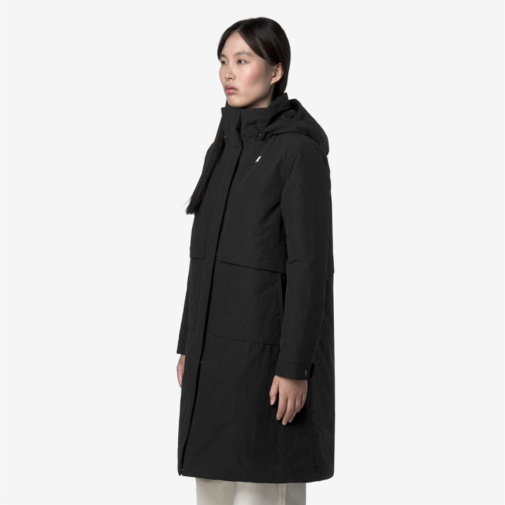 KALISHA WARM COTTON NYLON - Jackets - Long - WOMAN - Black Pure