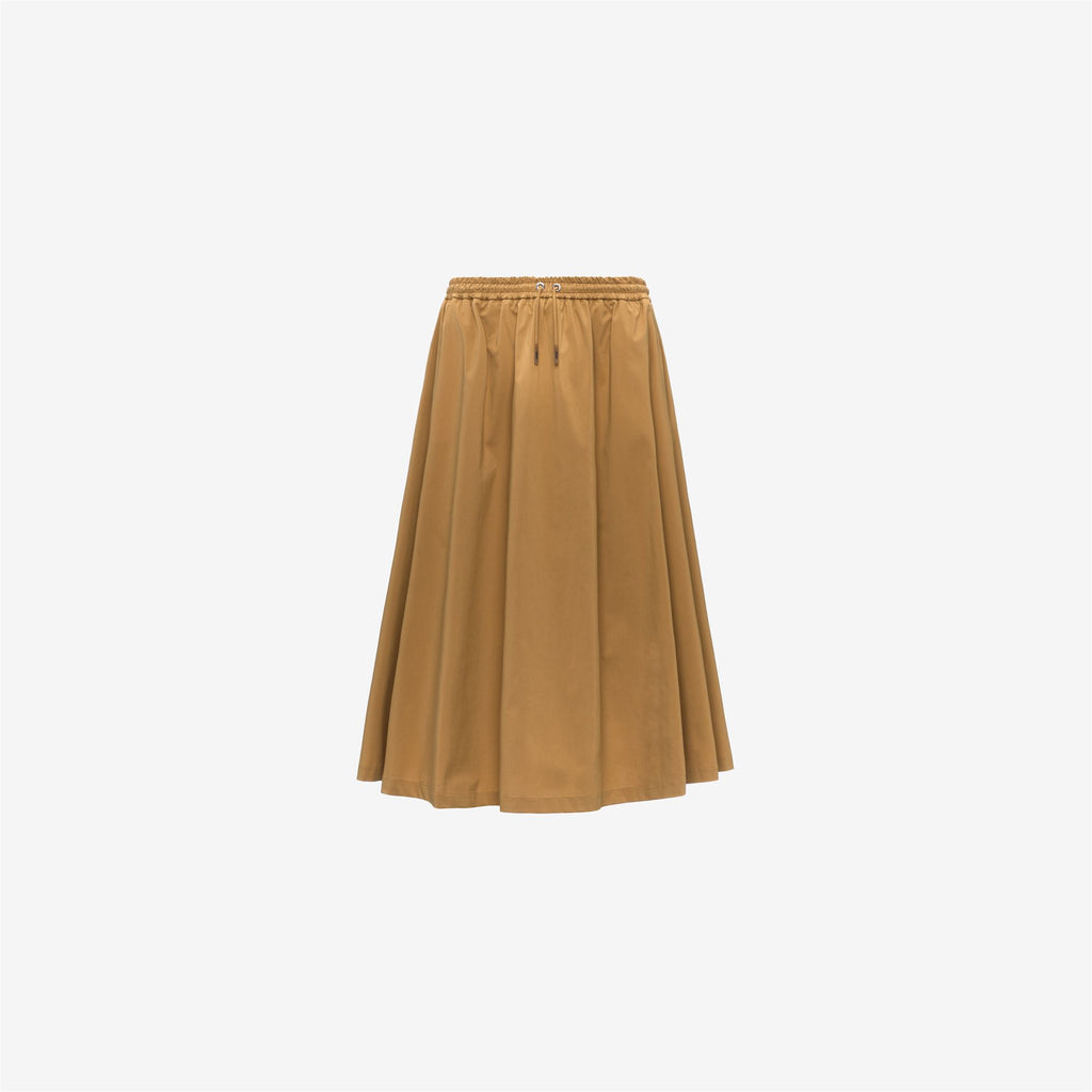 Skirts_Woman_MOSELLA LIGHT POPLIN TECH_Long_Brown Bistre - Commercial 1