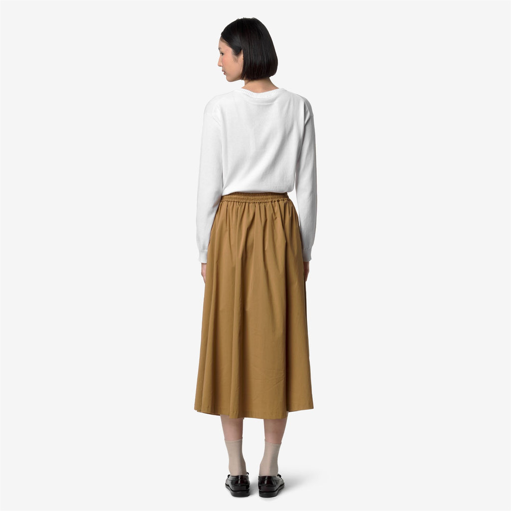 Skirts_Woman_MOSELLA LIGHT POPLIN TECH_Long_Brown Bistre - Commercial 6