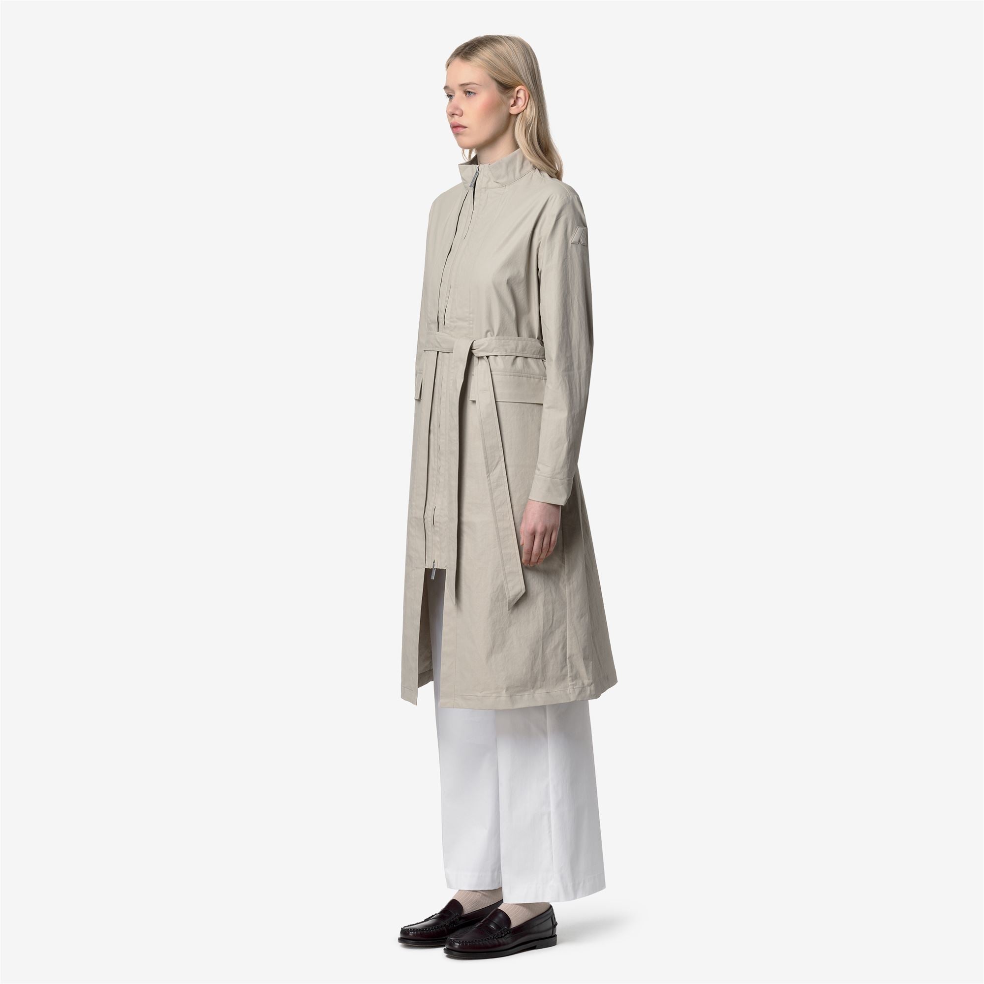 Jackets_Woman_HORIEN NATURAL BLEND_Long_BEIGE LT COMBO - BEIGE LT - Commercial 5