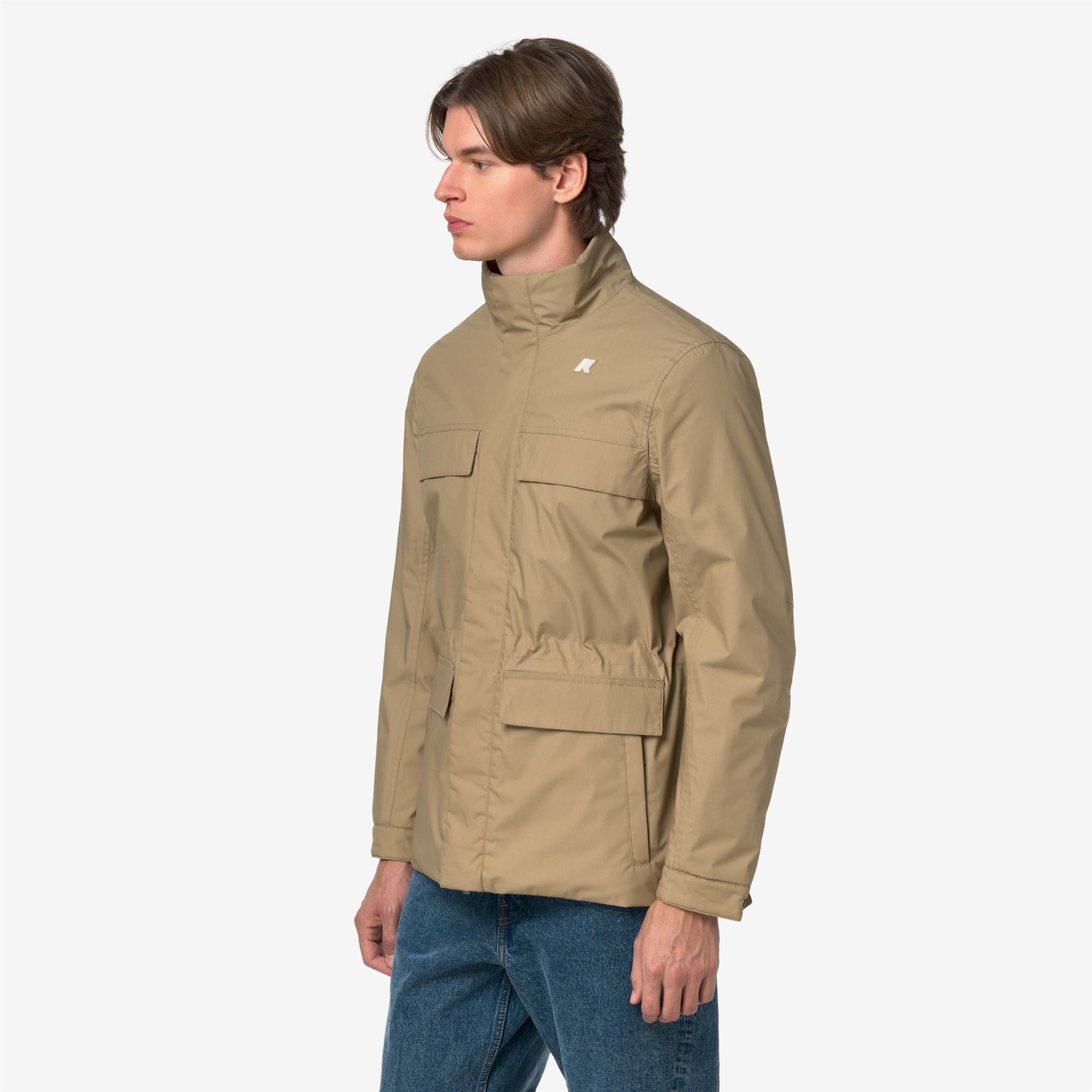 Jackets_Man_MANUENE WARM MICRO CANVAS_Mid_Beige Khaki - Commercial 5