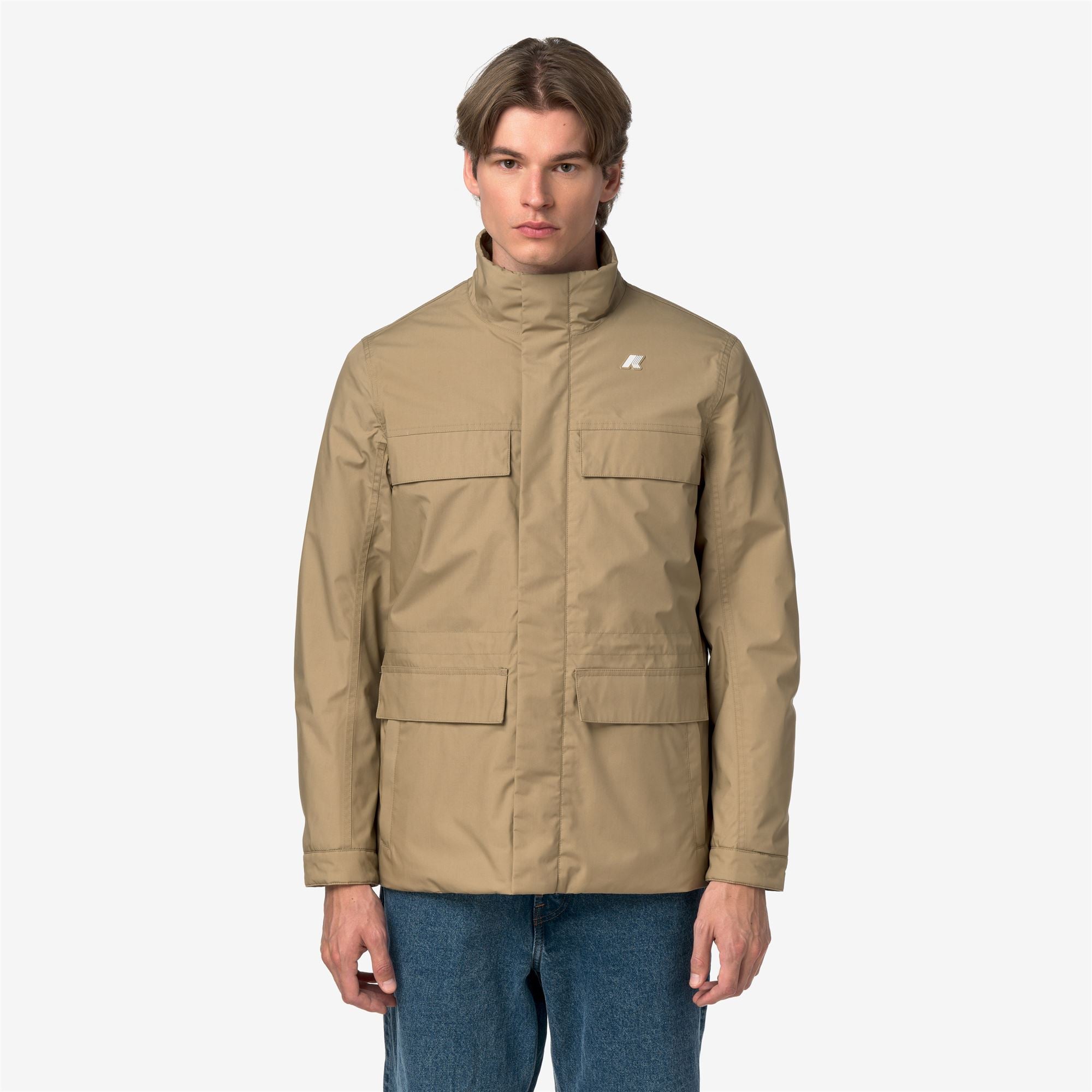 Jackets_Man_MANUENE WARM MICRO CANVAS_Mid_Beige Khaki - Commercial 4