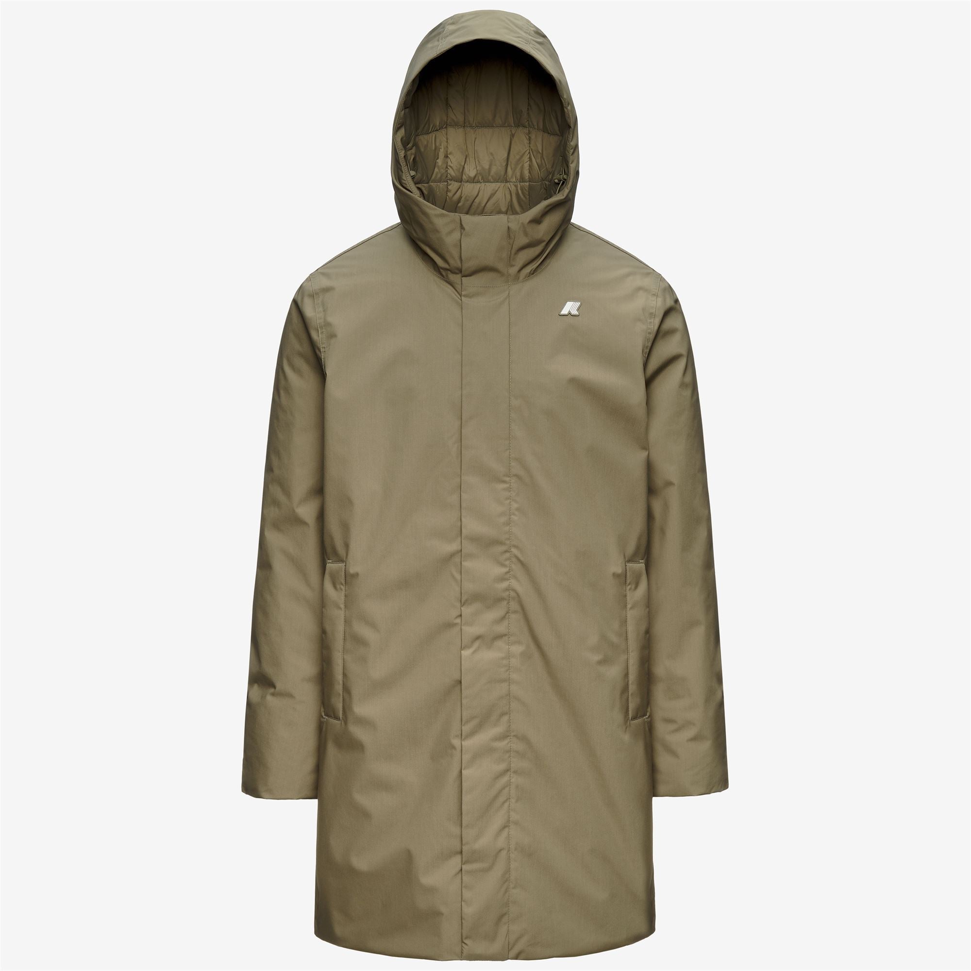 Jackets_Man_THOMAS WARM MICRO CANVAS_Long_Green Army - Commercial 1