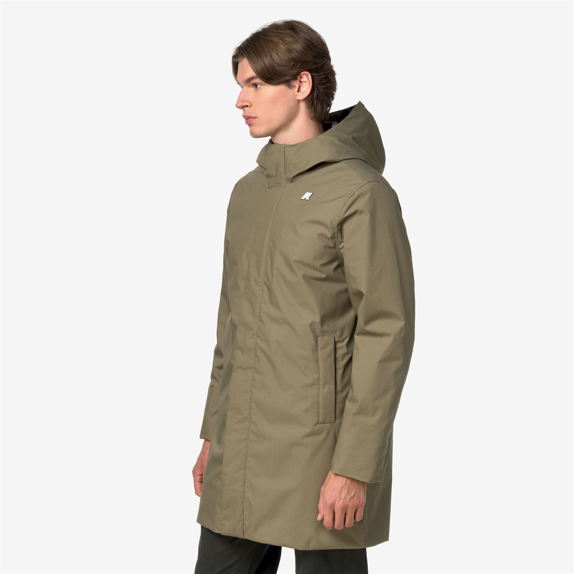 Jackets_Man_THOMAS WARM MICRO CANVAS_Long_Green Army - Commercial 5