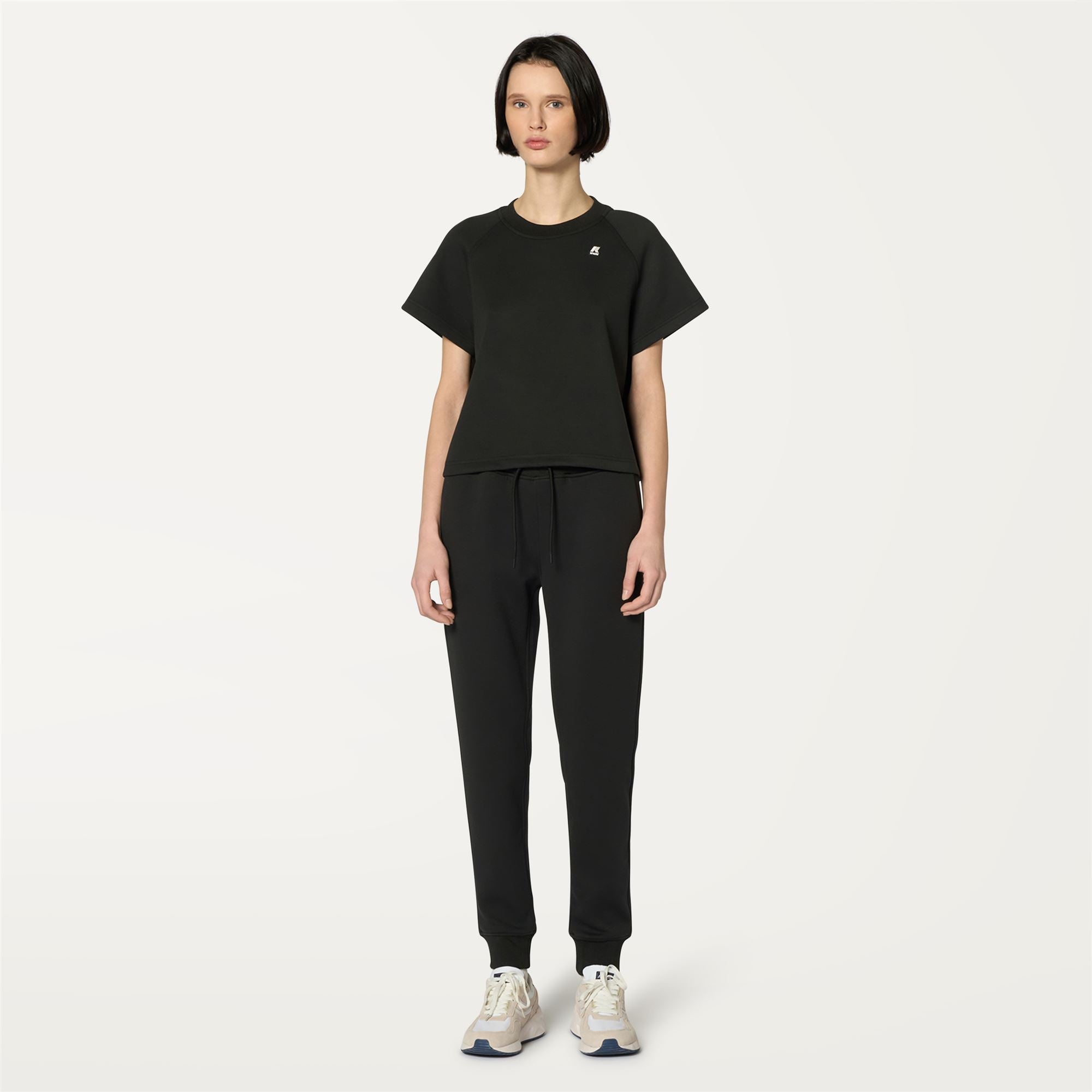 Pants_WOMAN_GINEVRA LIGHT SPACER_Sport Trousers_Black Pure - Commercial 4