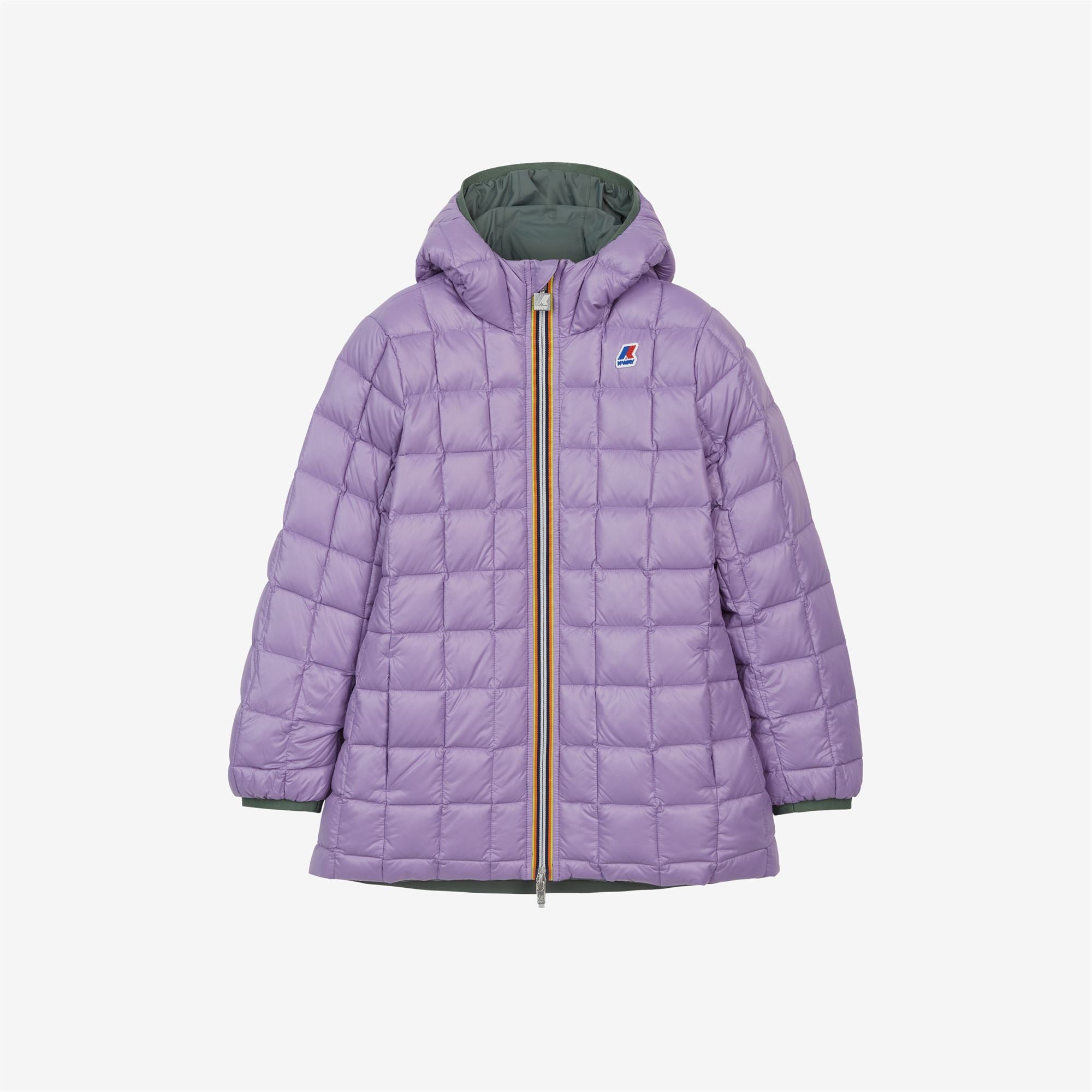 Jackets_Girl_P. SOPHIE THERMO PLUS.2 DOUBLE_Mid_Green Laurel - Violet Lavender - Commercial 2