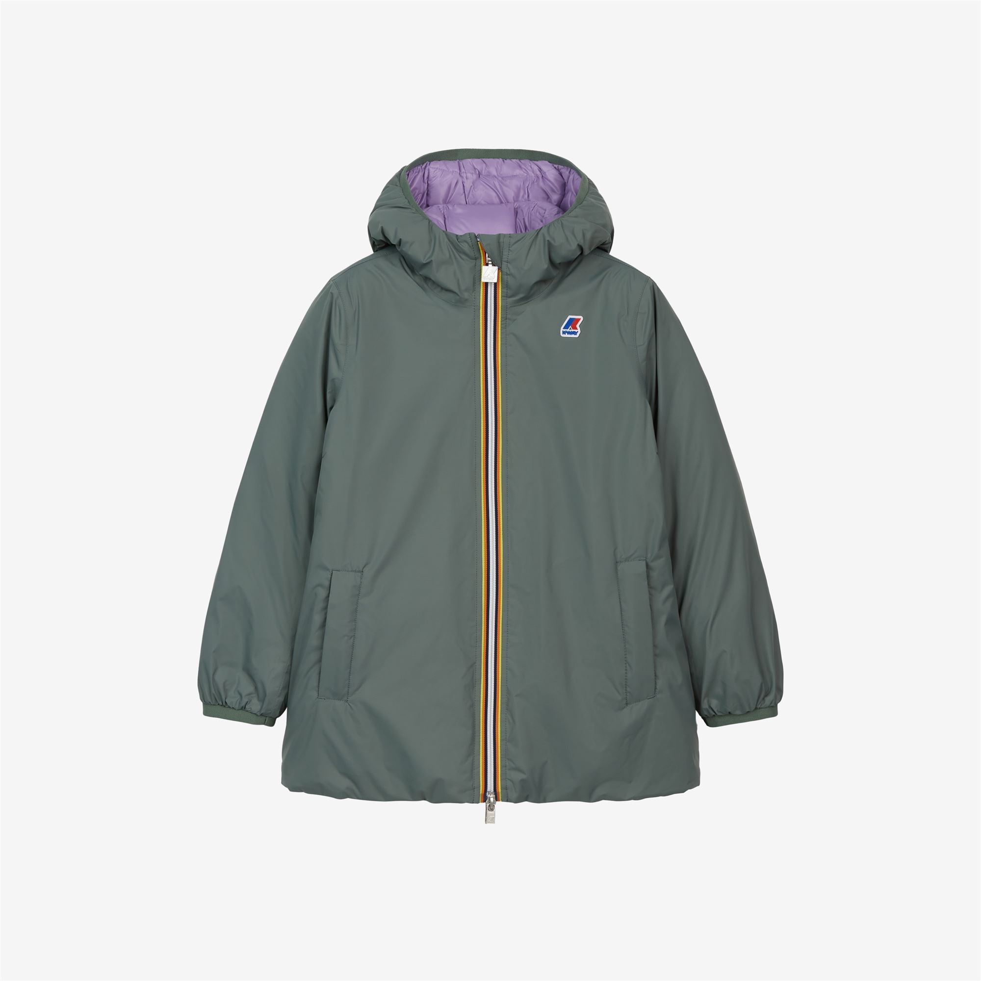 Jackets_Girl_P. SOPHIE THERMO PLUS.2 DOUBLE_Mid_Green Laurel - Violet Lavender - Commercial 1